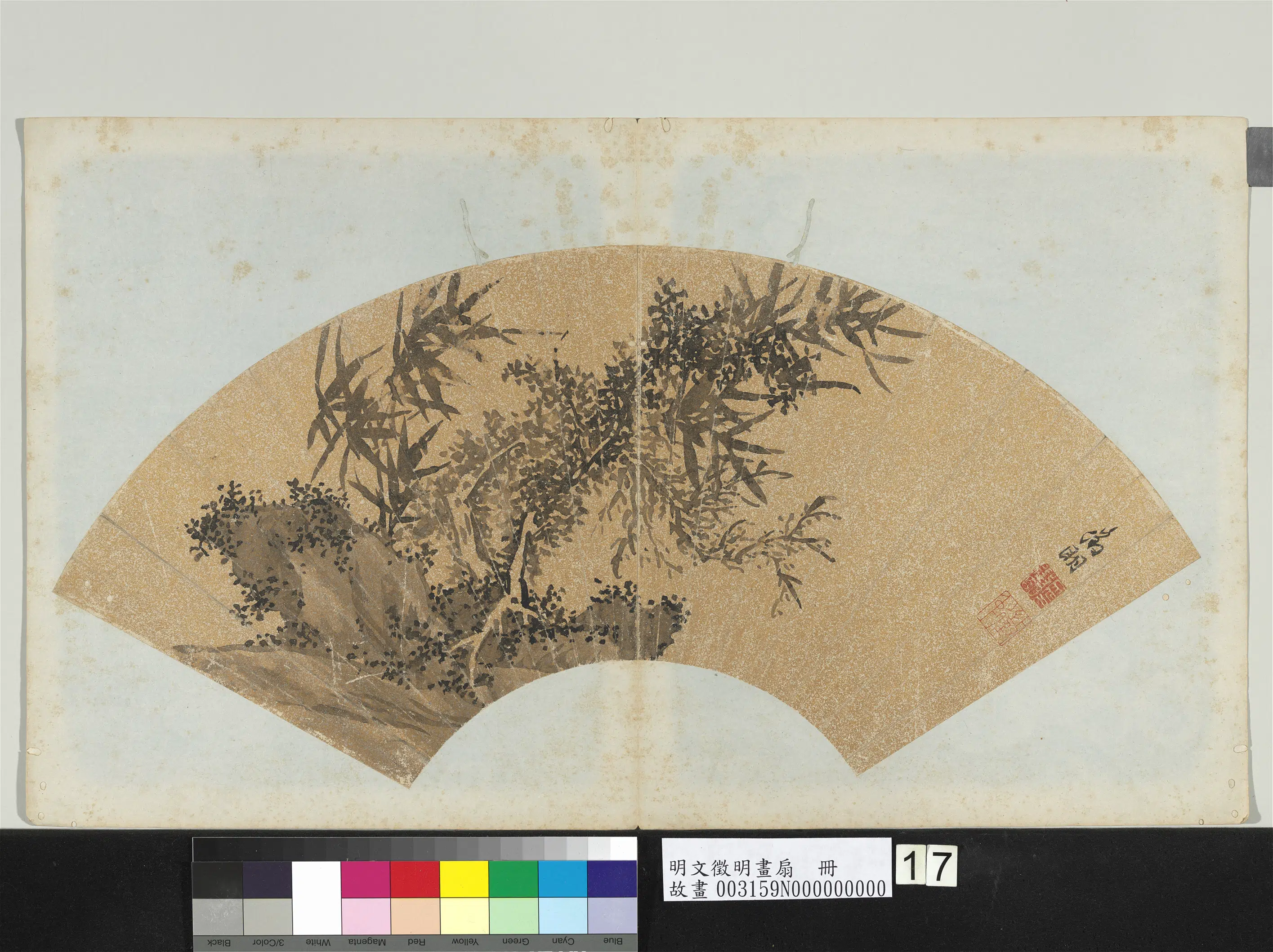 明朝【文征明徵明】《画扇册》 第14张 明朝【文征明徵明】《画扇册》 第14张