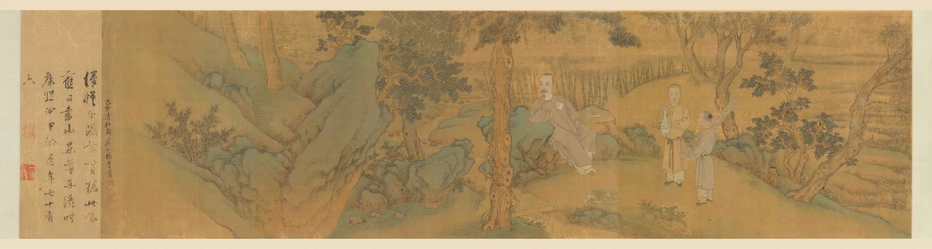 清代【杨晋】《朱贯槎听鹂图卷》 第1张 清代【杨晋】《朱贯槎听鹂图卷》 第1张