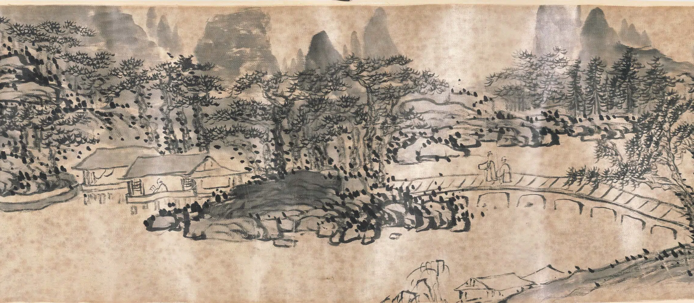 清代【梅清】《岩溪别意图卷》 第3张
