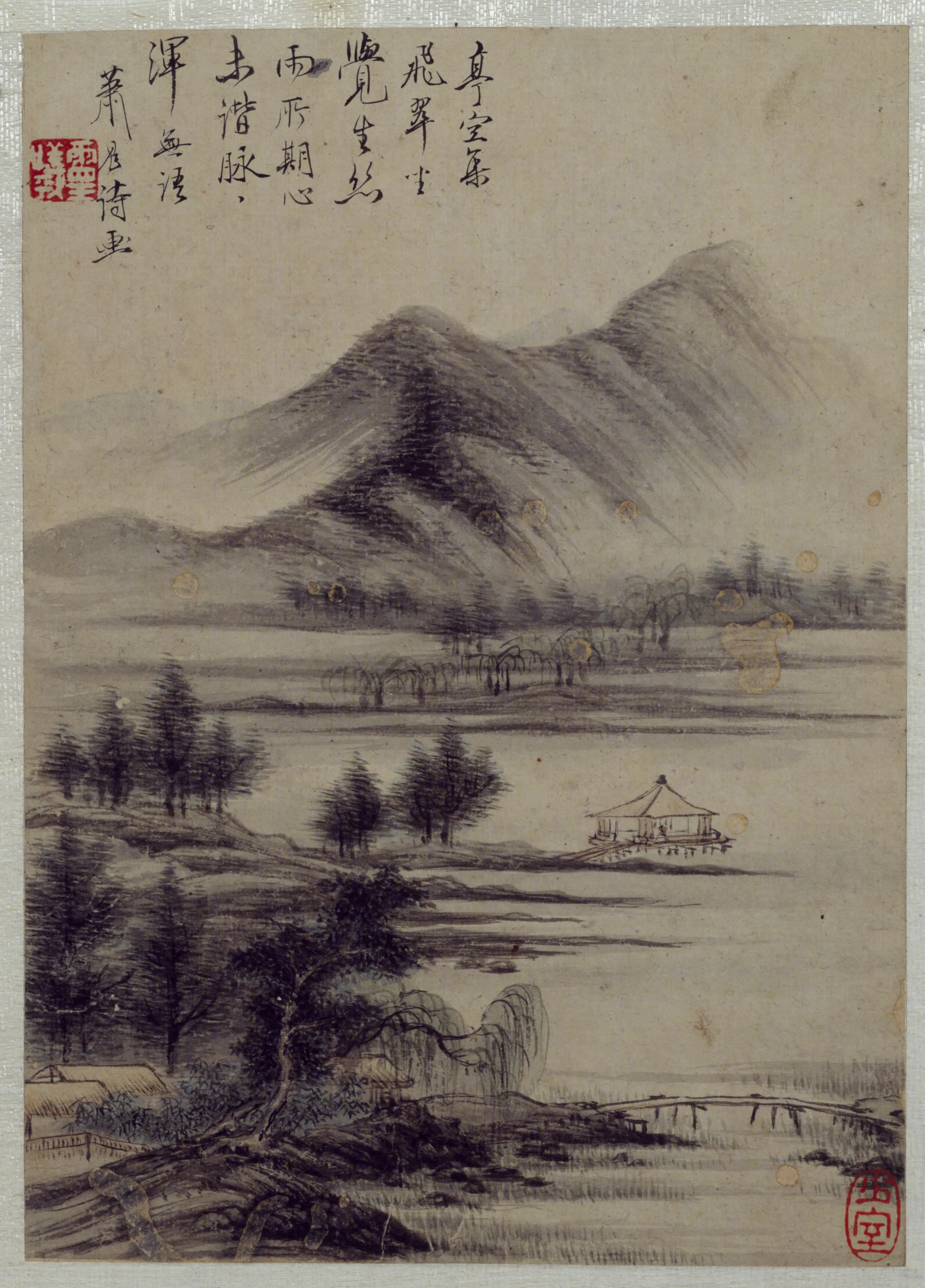 清代【王敬】《诸家山水册页-花卉页》