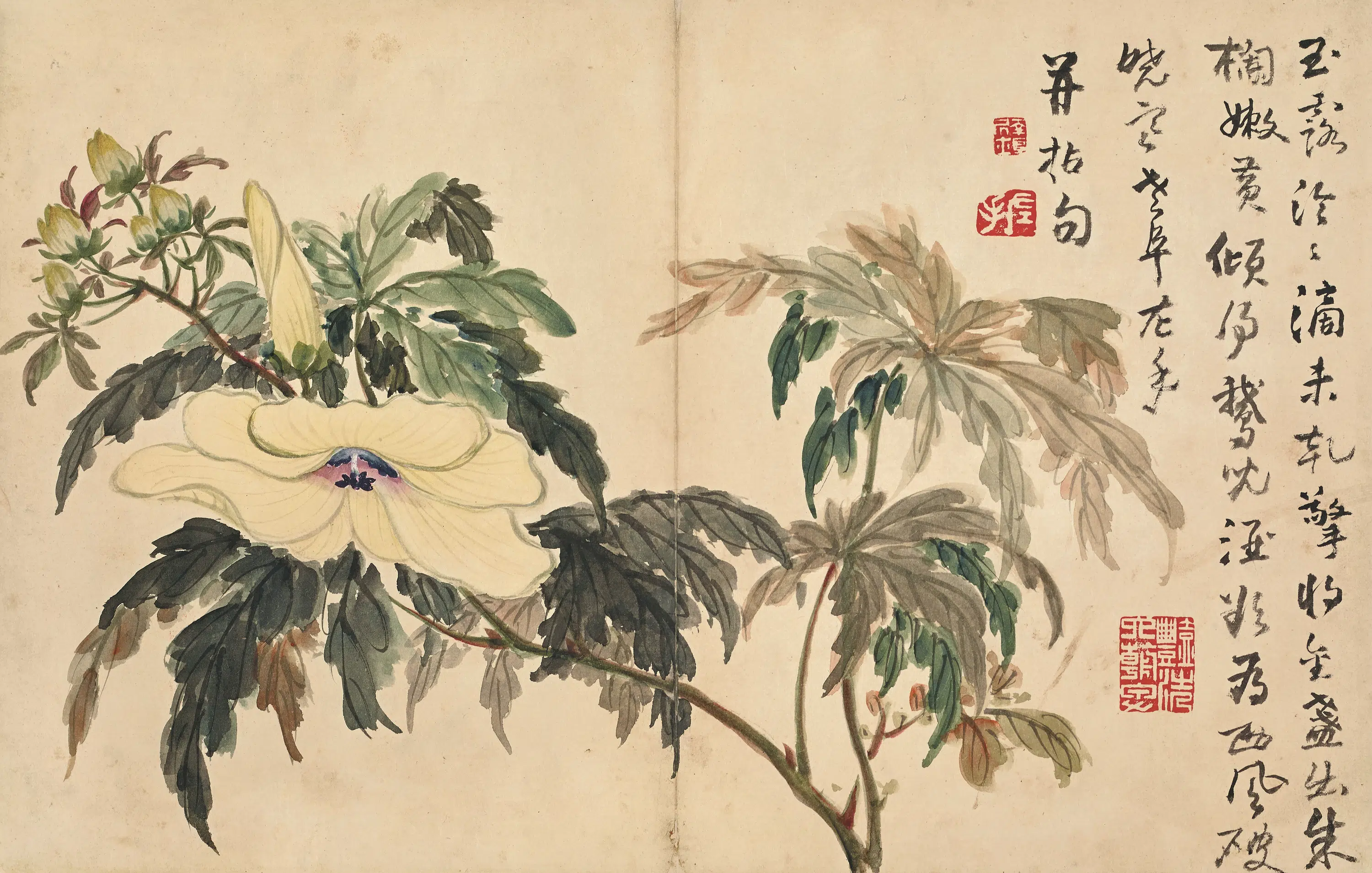 清代【高凤翰】《花卉山水图册》 第8张