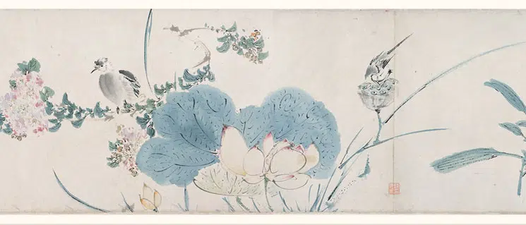 清代【陈嘉言】《花卉鸟兽图卷》 第8张 清代【陈嘉言】《花卉鸟兽图卷》 第8张