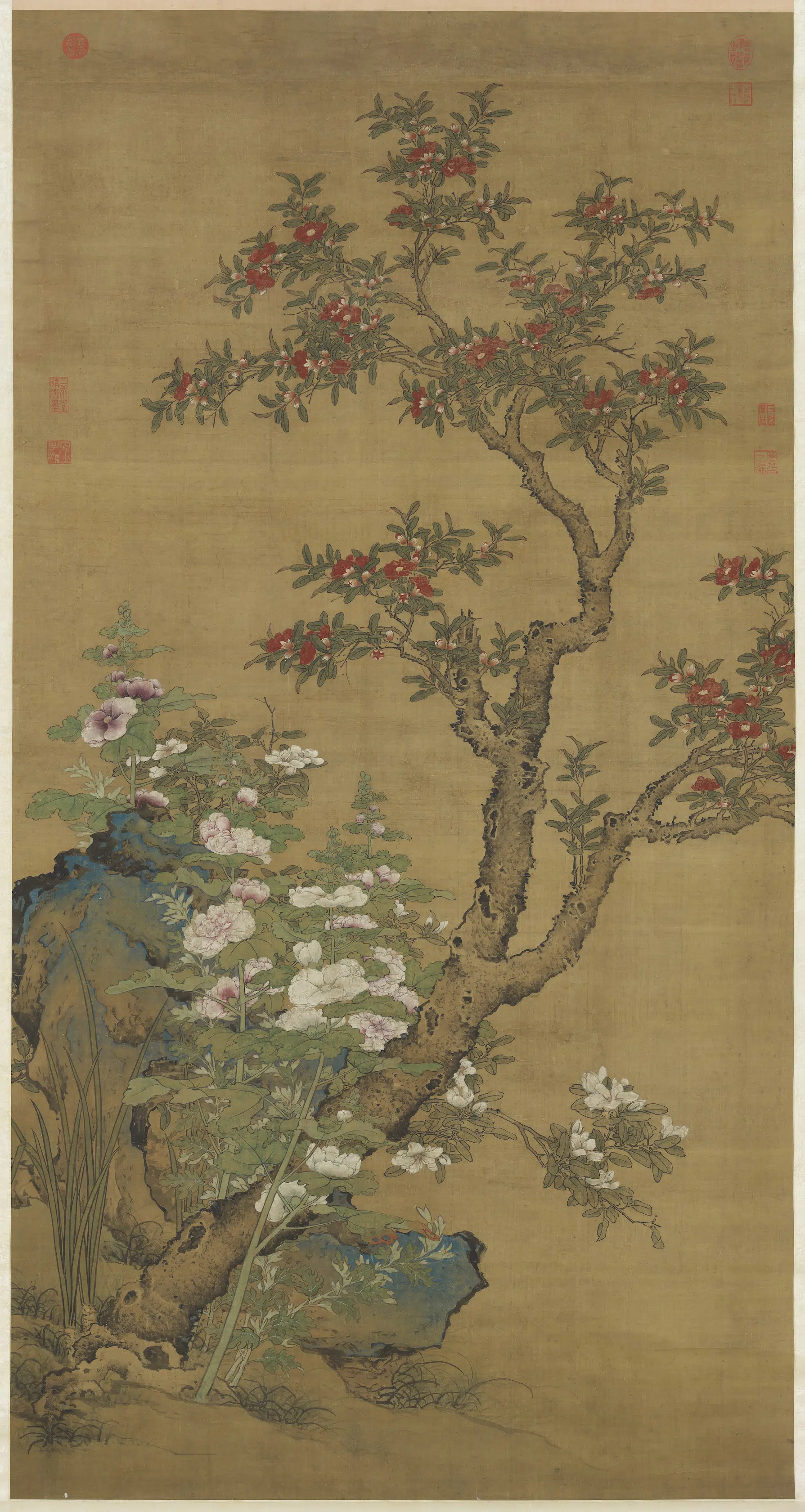 元代《元人画天中华瑞图轴》