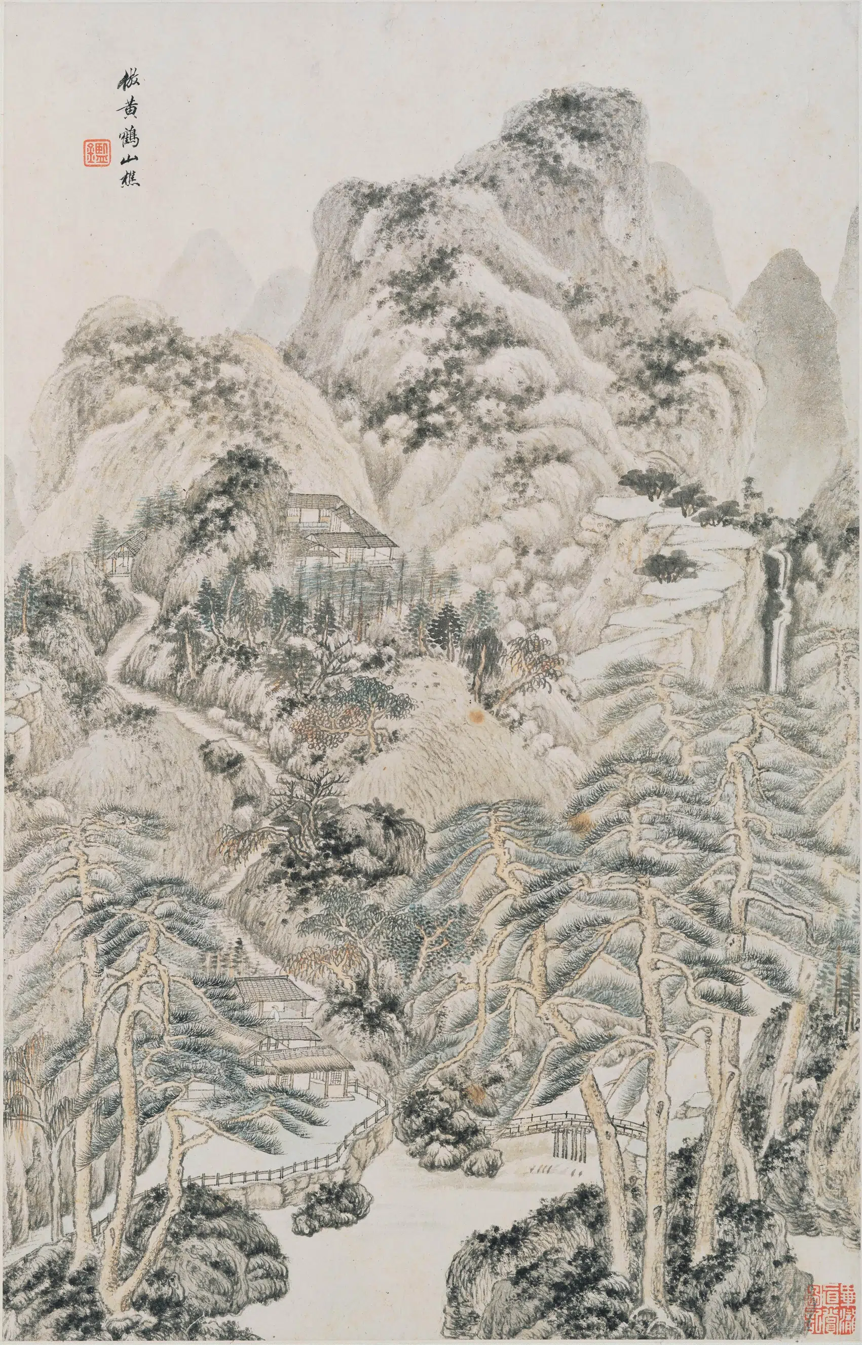 清代【王鉴】《仿宋元山水册》 第10张 清代【王鉴】《仿宋元山水册》 第10张