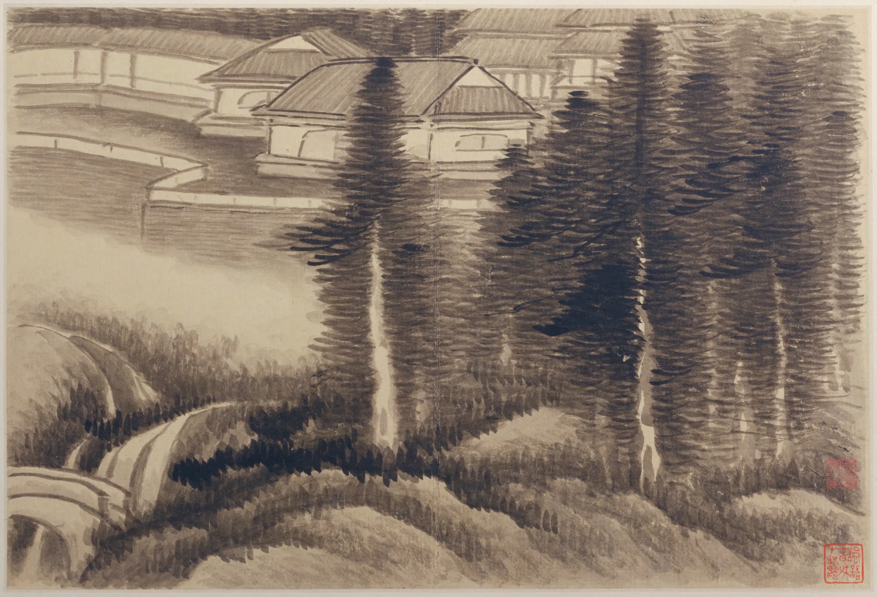 清代【龚贤】《山水册（17开）》 第7张