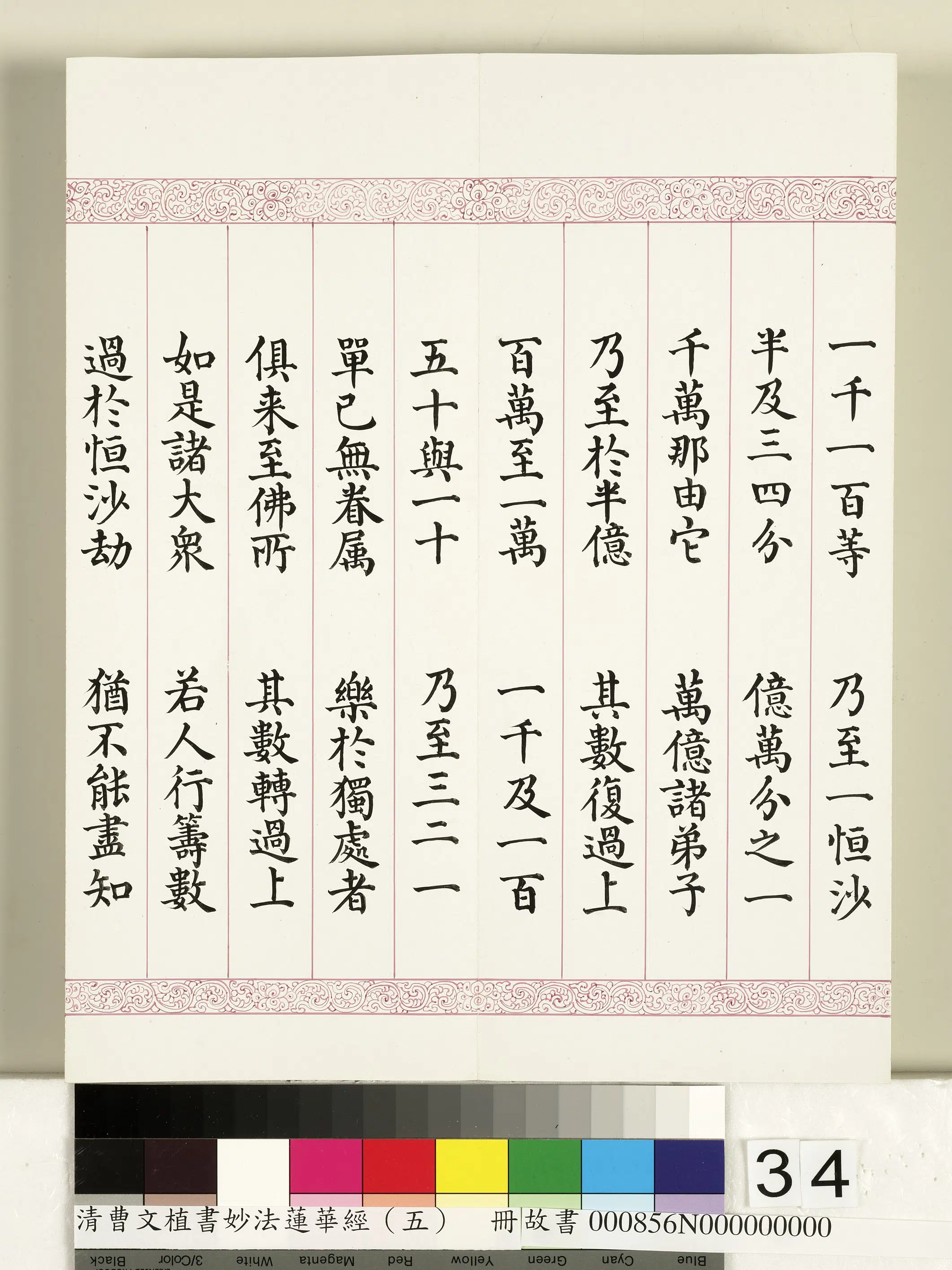 清代【曹文埴】《妙法莲华经(五)册》 第28张 清代【曹文埴】《妙法莲华经(五)册》 第28张