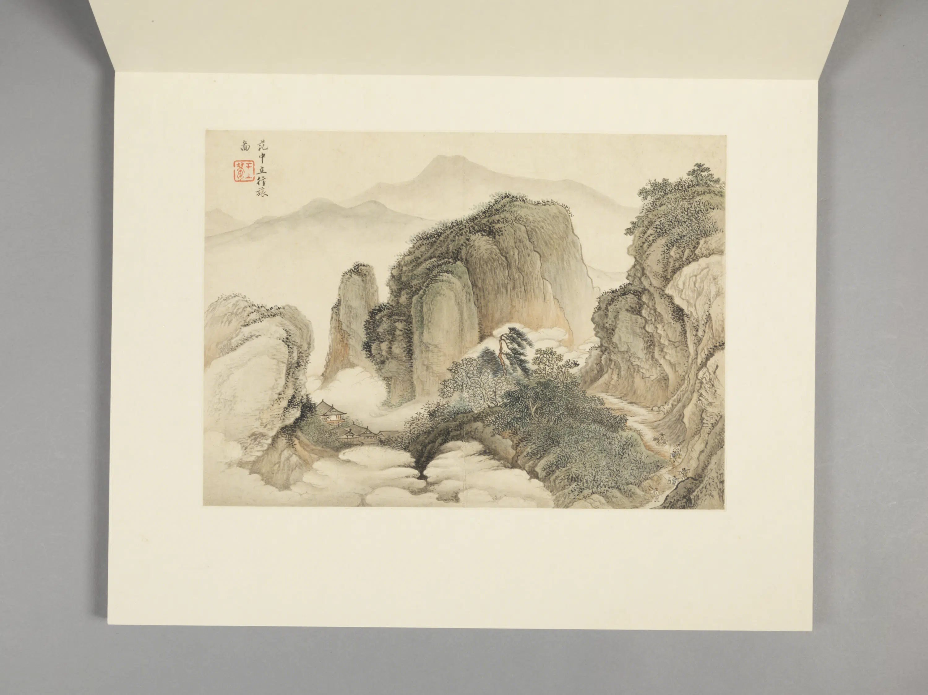 清代【王翚】《仿古山水册-1(8开)》 第4张 清代【王翚】《仿古山水册-1(8开)》 第4张