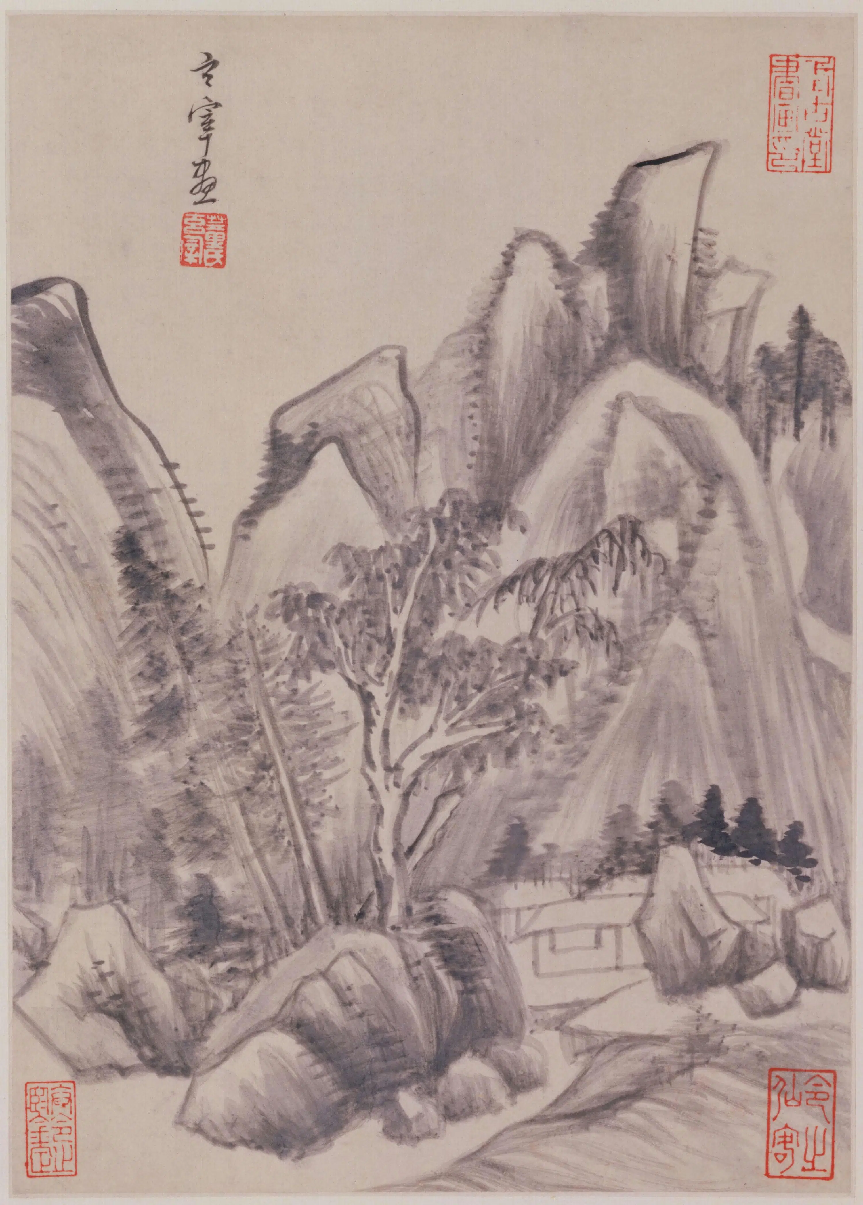 明朝【董其昌】《山水图册（8开）》 第5张
