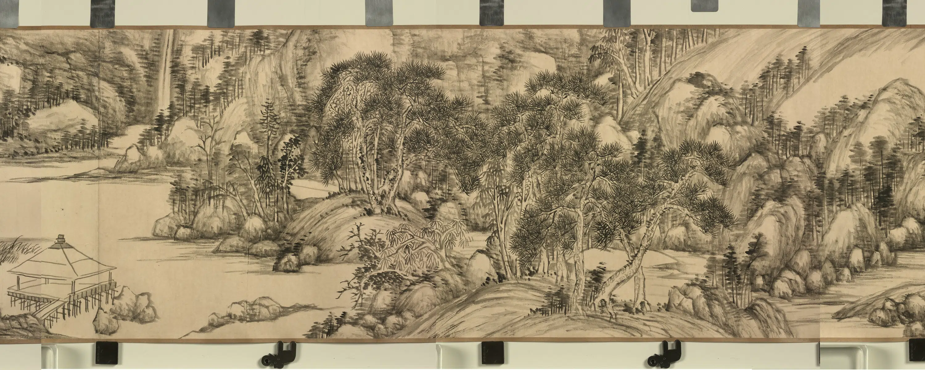 清代【董邦达】《松溪(谿)烟岫卷》 第4张 清代【董邦达】《松溪(谿)烟岫卷》 第4张