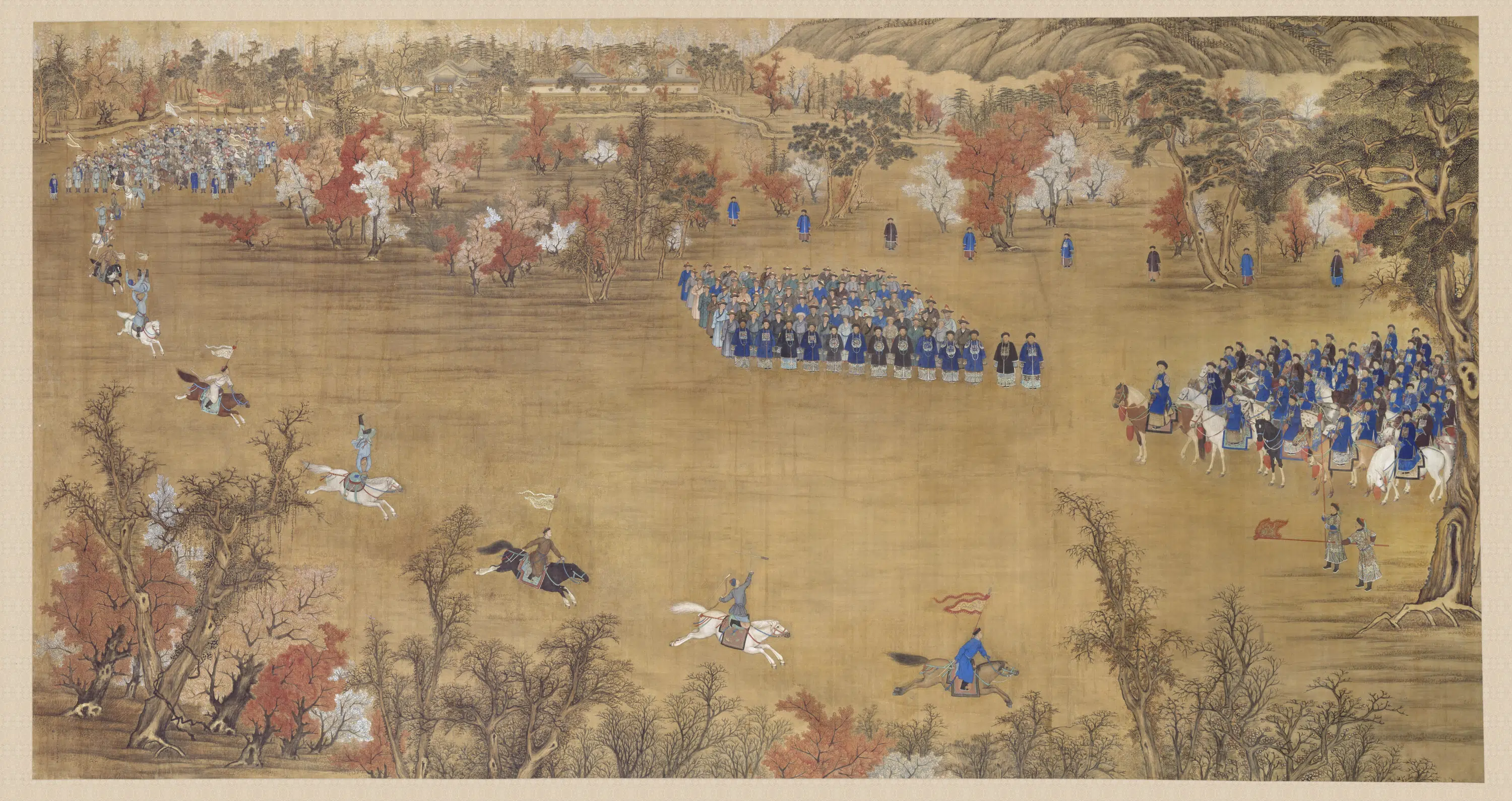 清代【郎世宁】《马术图》
