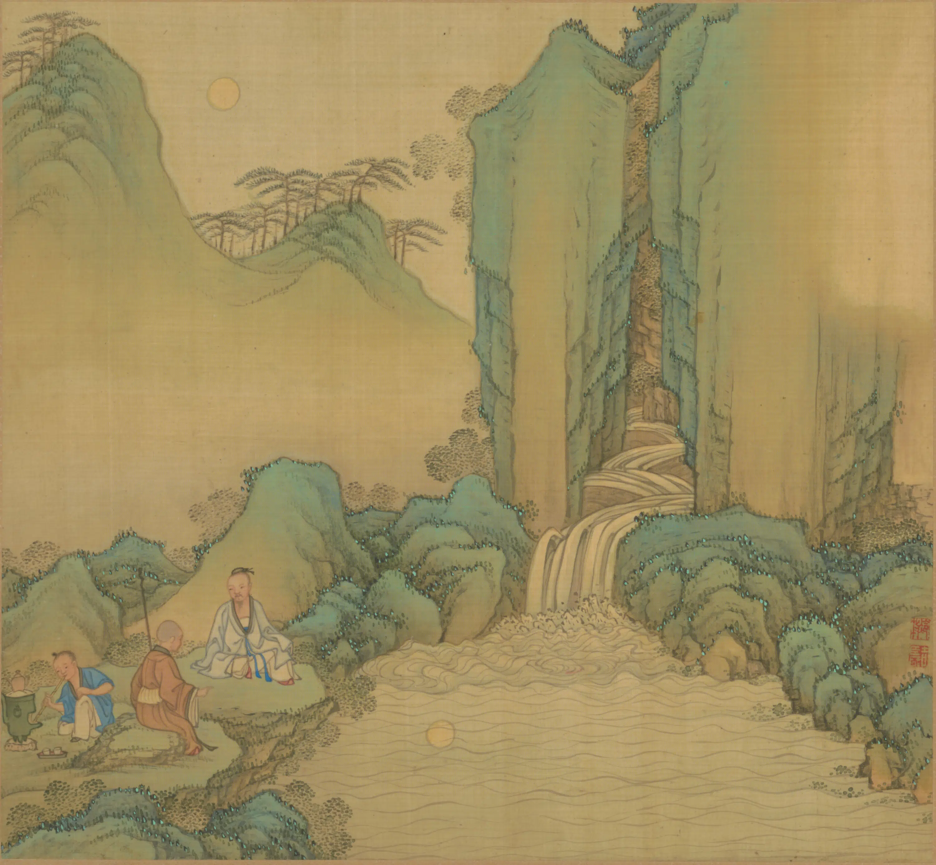 清代【冷枚】《农家故事图册（7开）》 第7张
