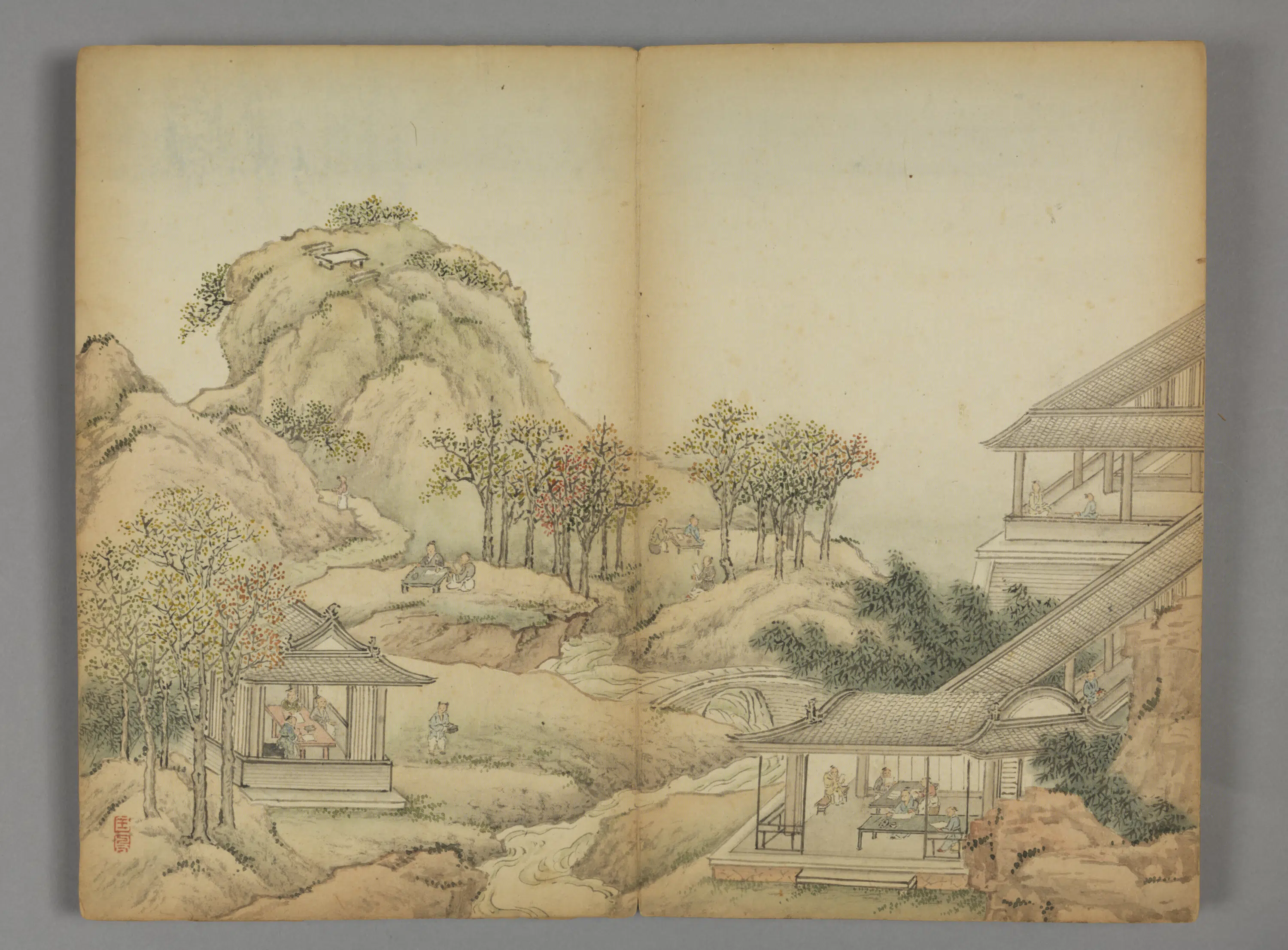 清代【王凫】《画分咏小石诗册》