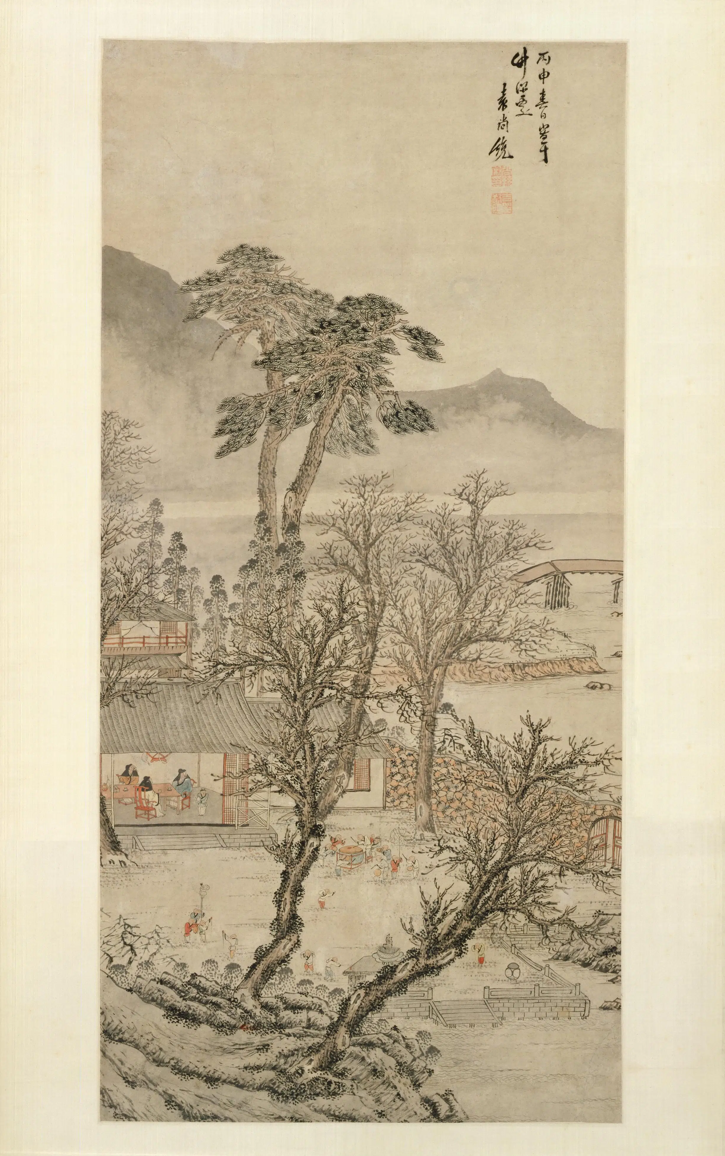 明朝【袁尚统】《岁朝图轴》