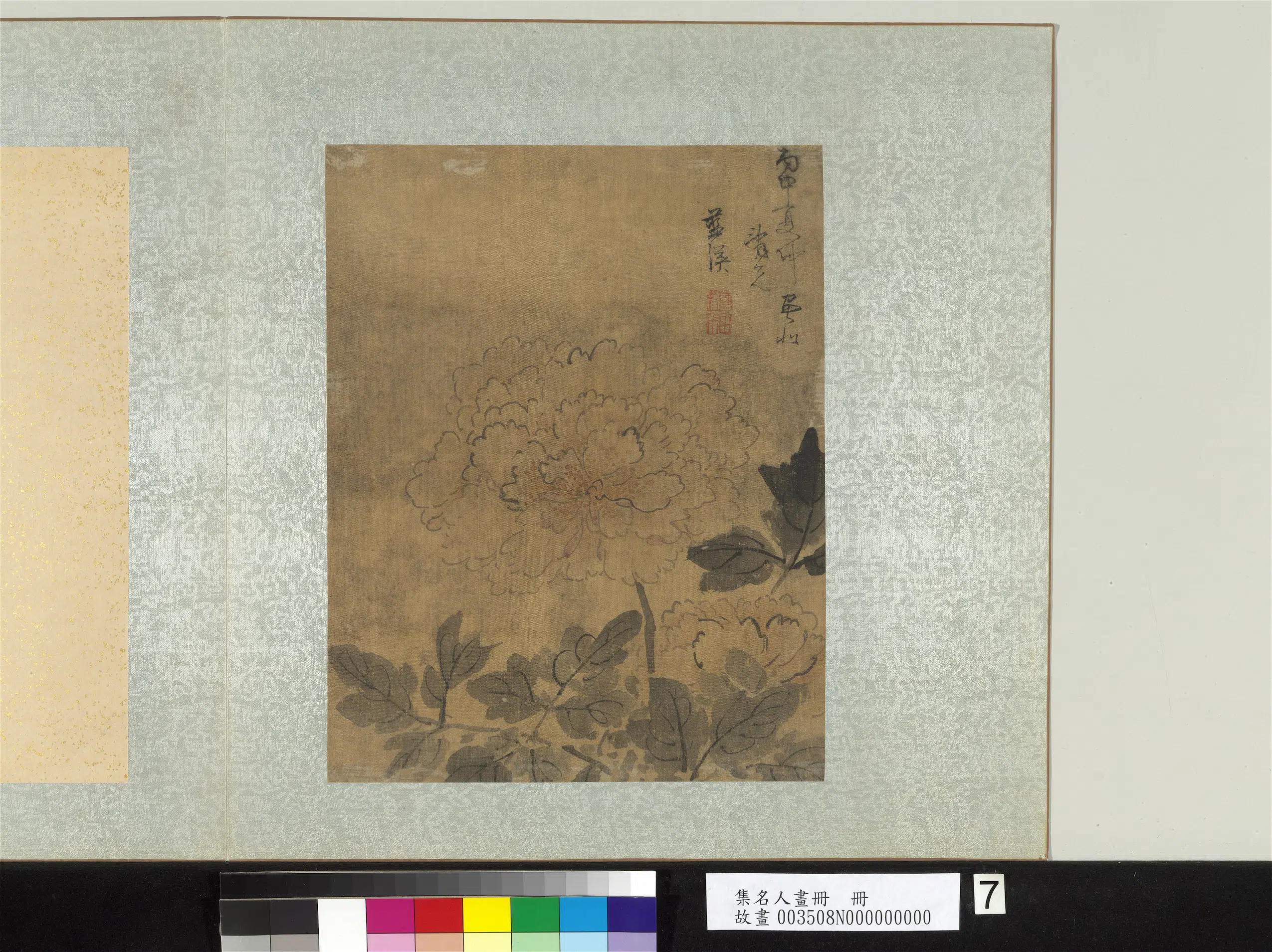 明朝【蓝瑛】《画牡丹-集名人画册》