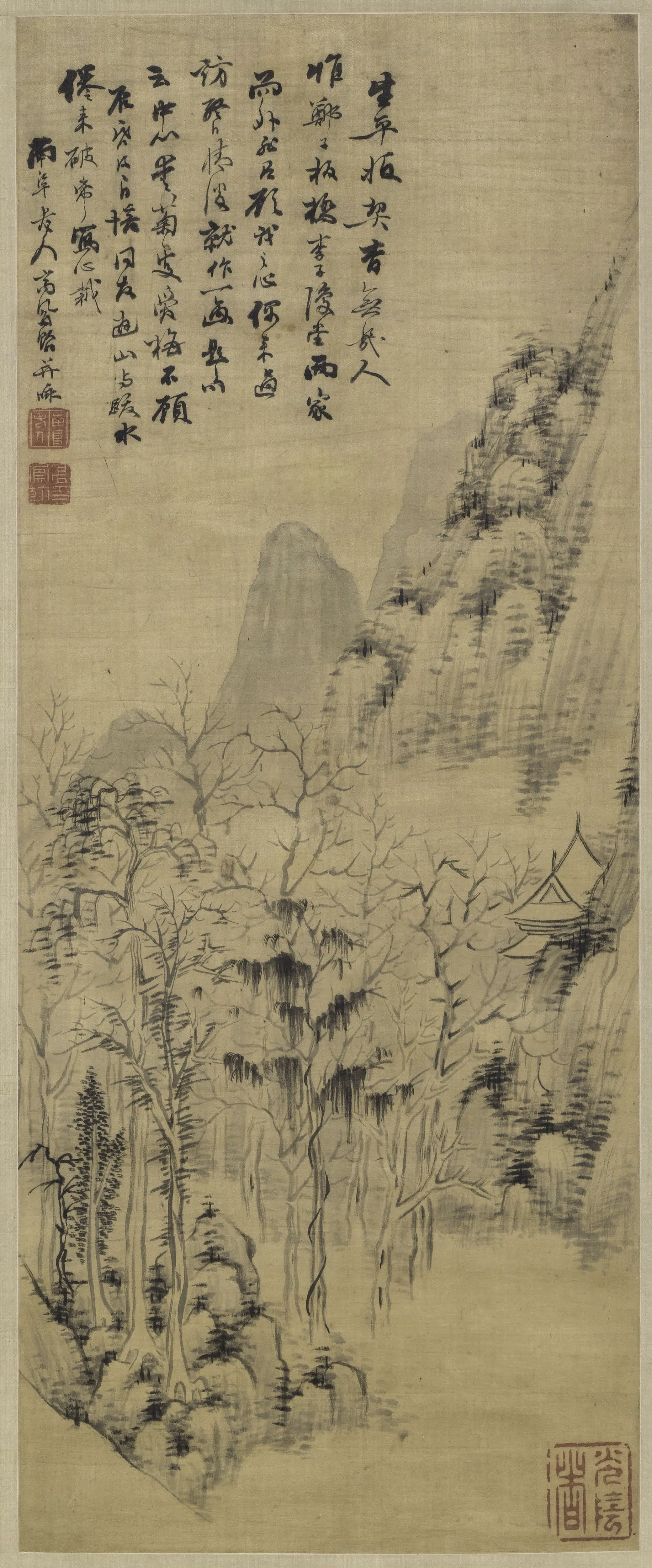 清代【高凤翰】《山游图轴》