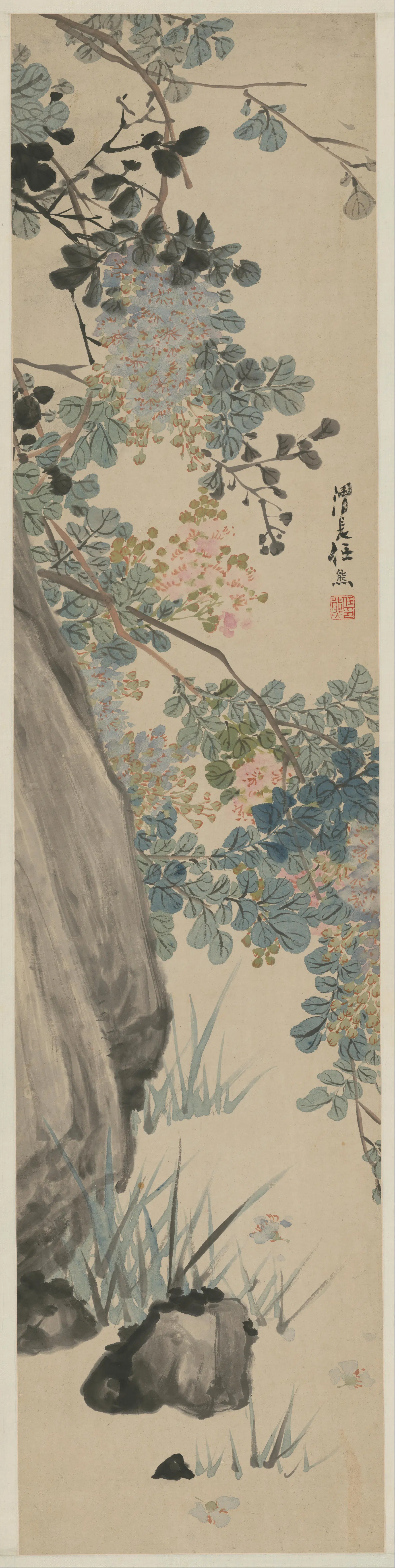 清代【任熊】《花卉四条屏》 第2张 清代【任熊】《花卉四条屏》 第2张