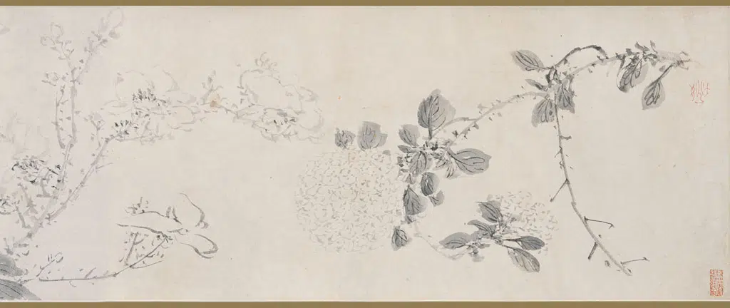 明朝【陈栝（括）】《墨花卷》 第8张