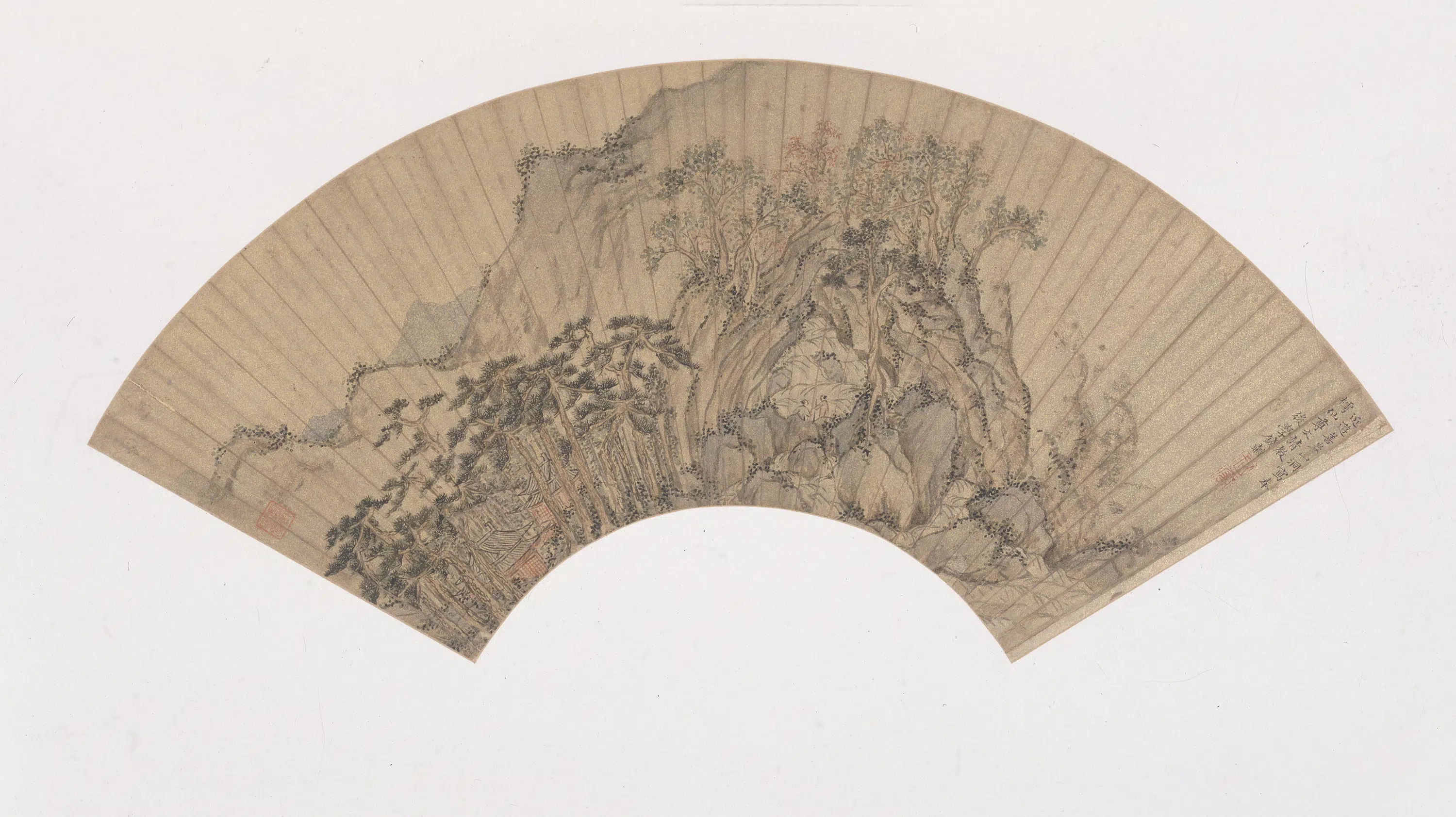 明朝【钱穀（谷）】《山水扇册》