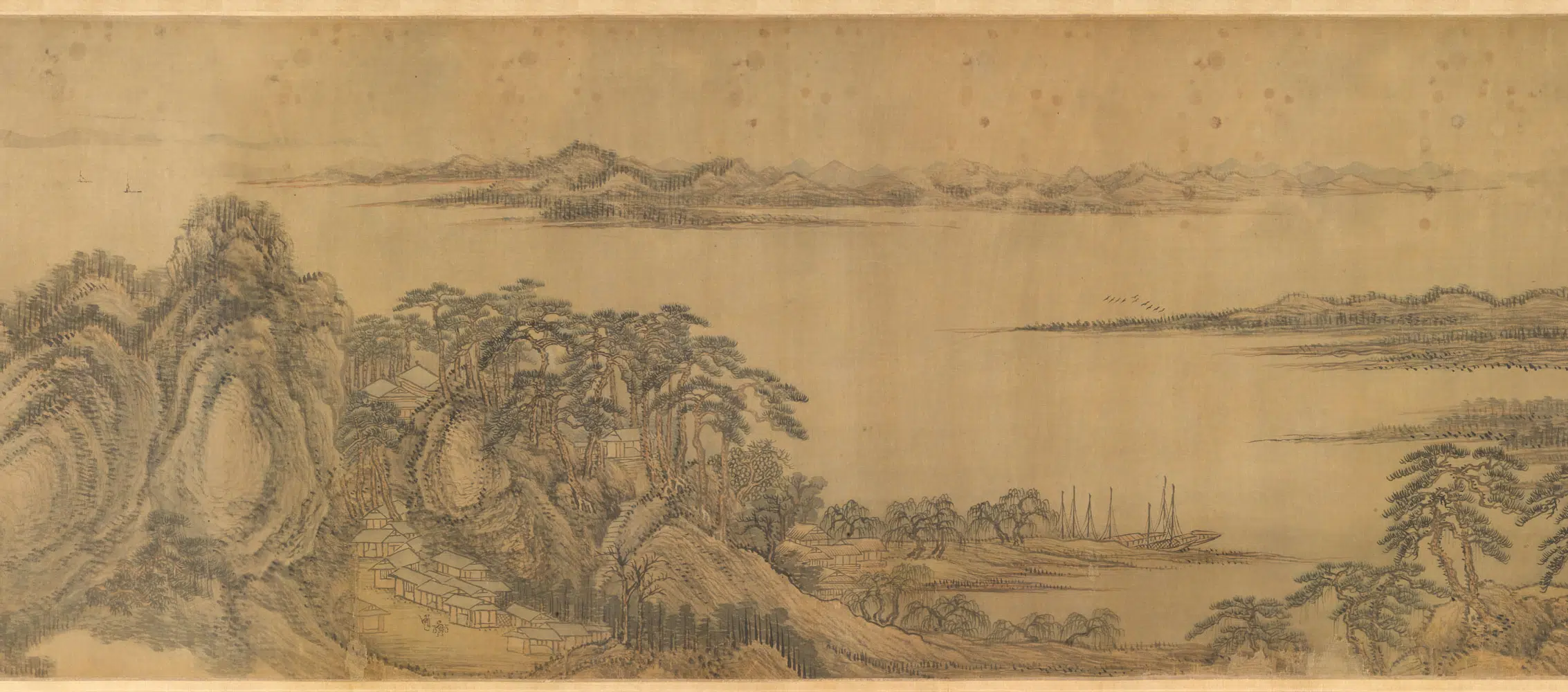 清代【王翚】《抚王蒙江山千里图卷》 第2张 清代【王翚】《抚王蒙江山千里图卷》 第2张