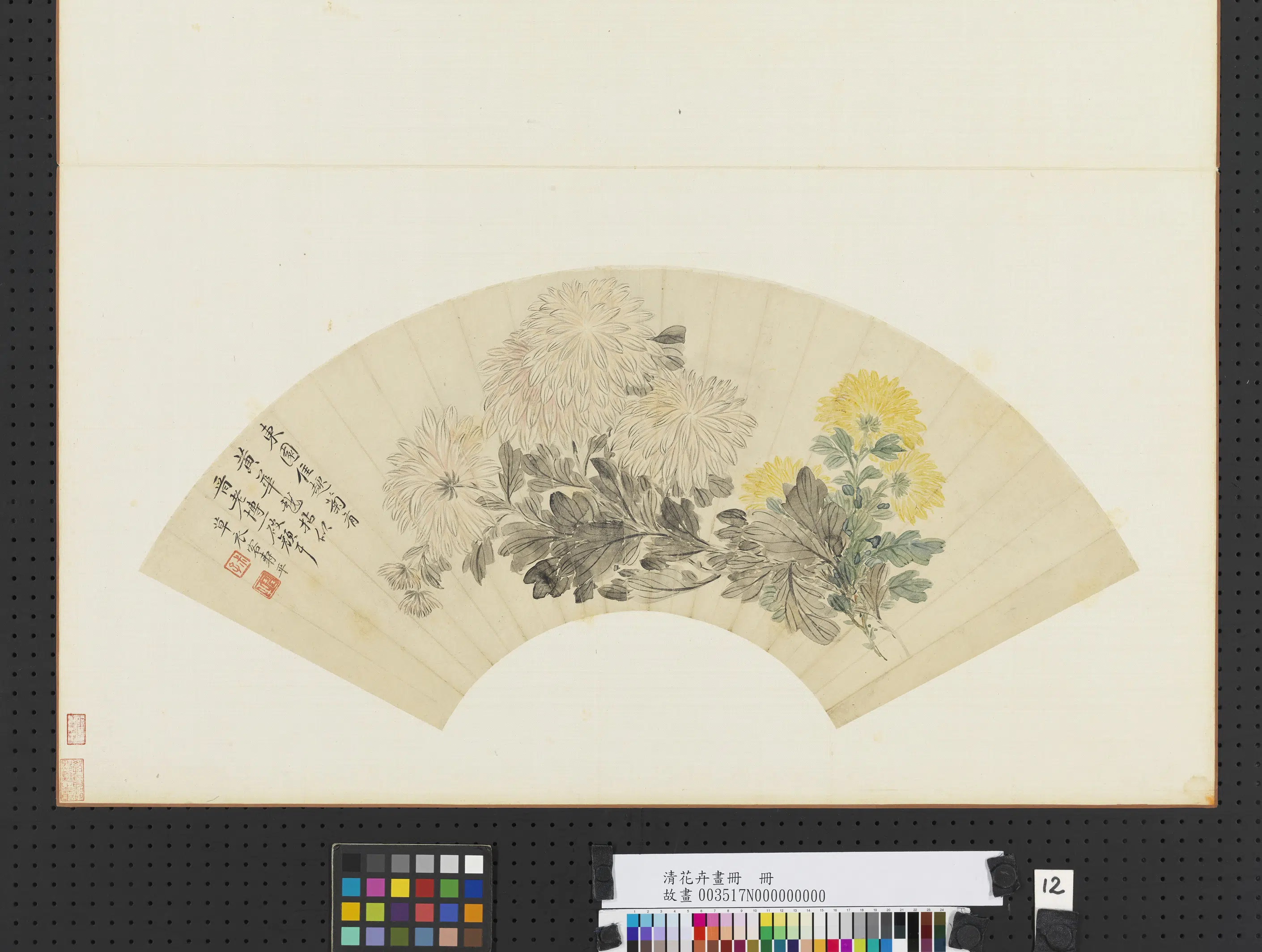 清代【恽寿平】《花卉画册-菊花》