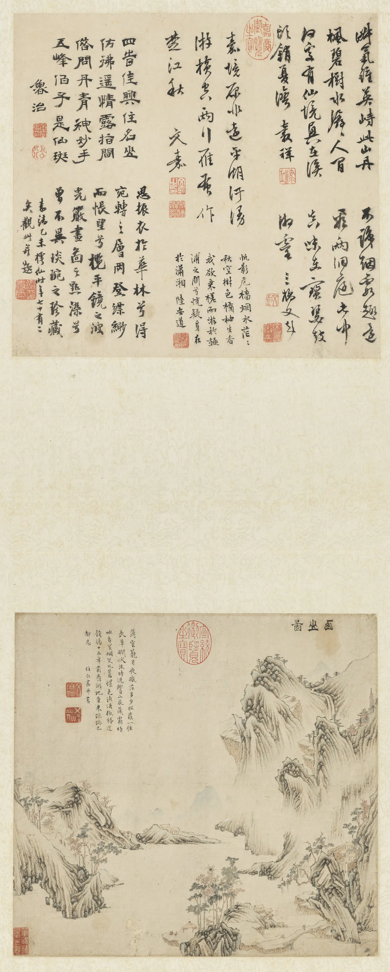 明朝【文伯仁】《西洞庭山图轴》