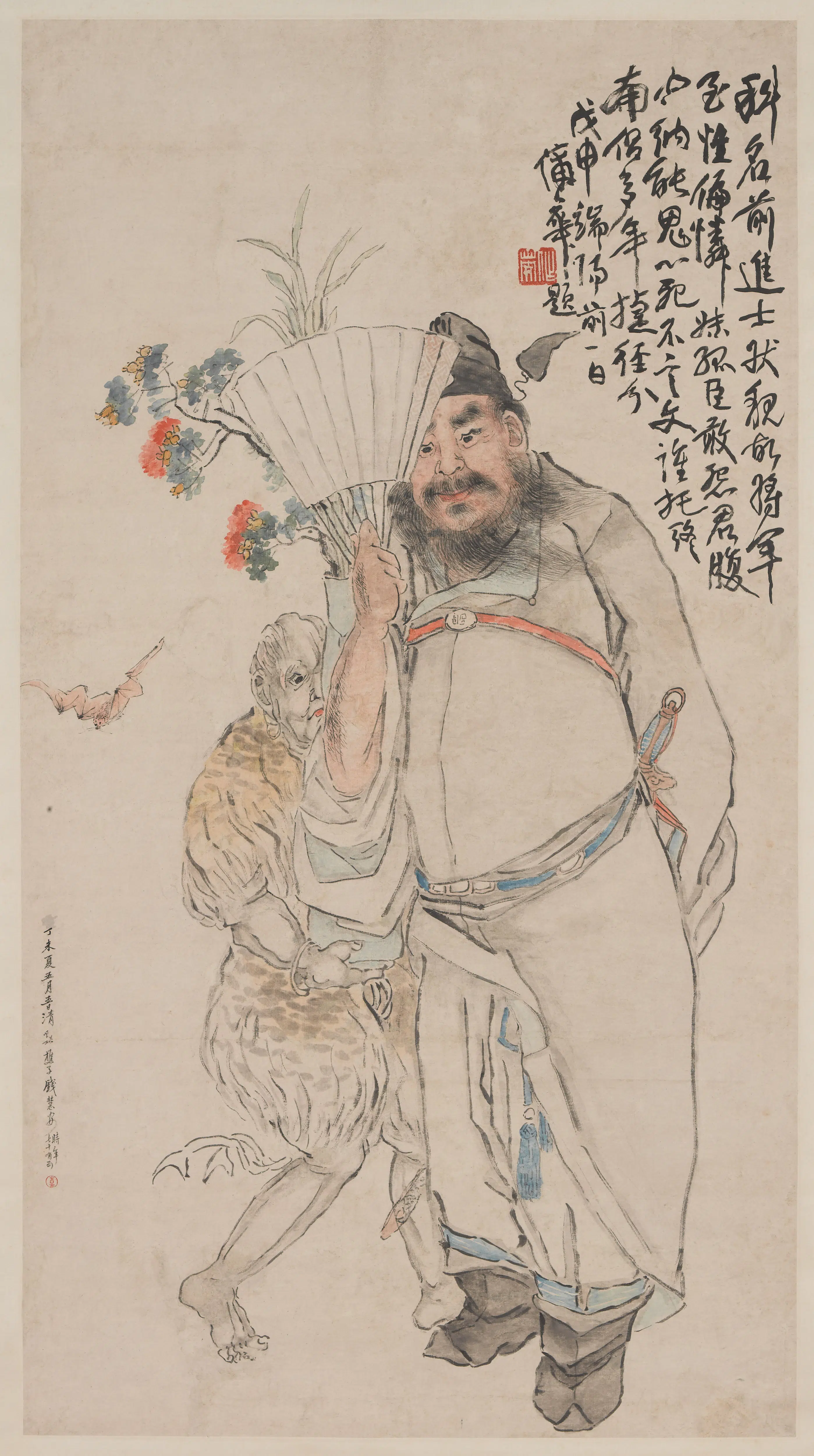 近现代【钱慧安】《钟馗图轴》