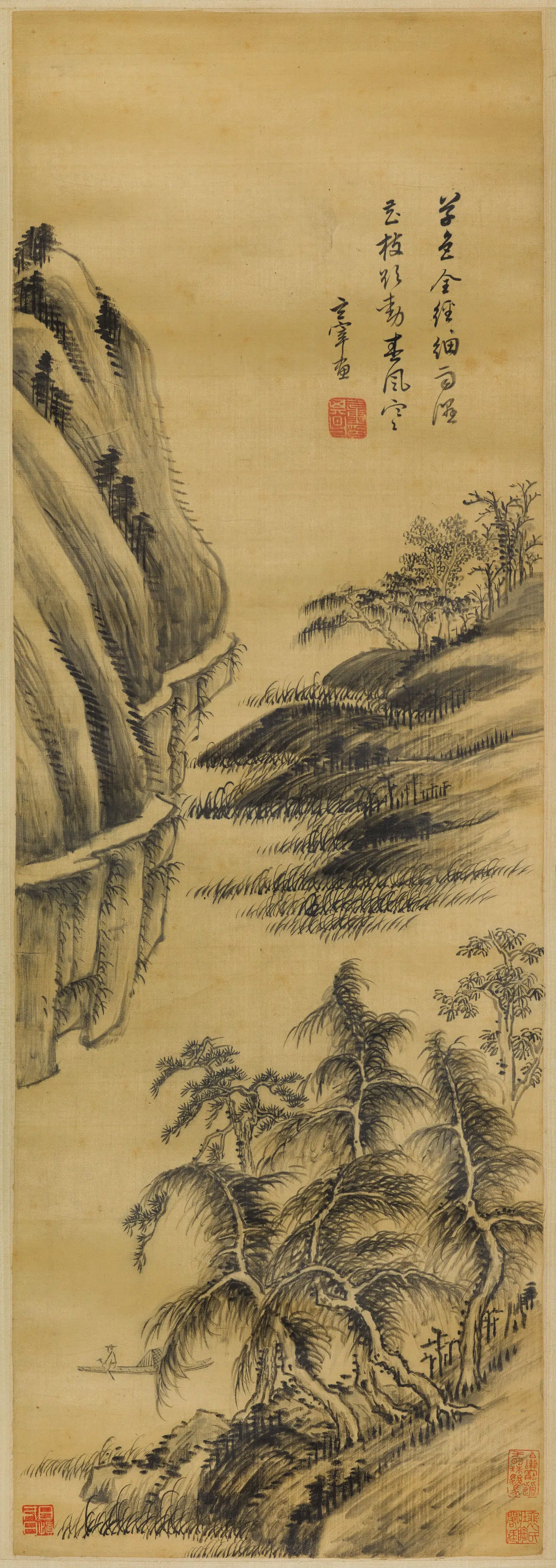 明朝【董其昌】《山水图轴-1》