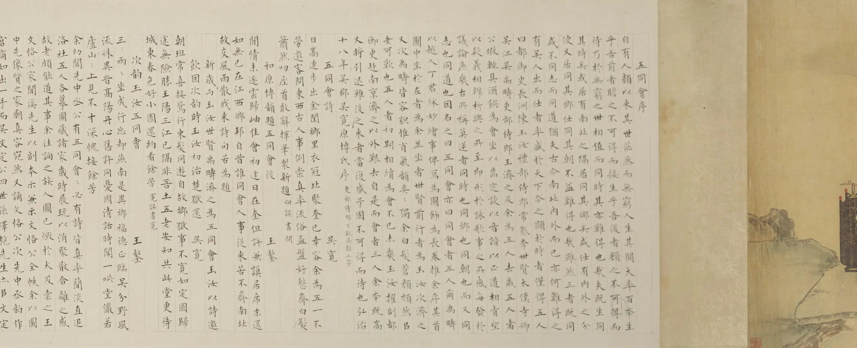 明朝【丁姓画师】《五同会图卷》 第6张