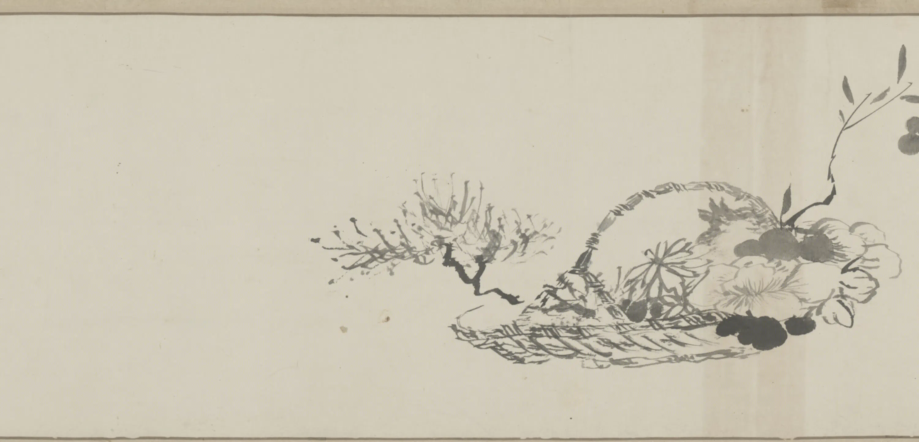 清代【甘士调】《指画花果卷》 第4张