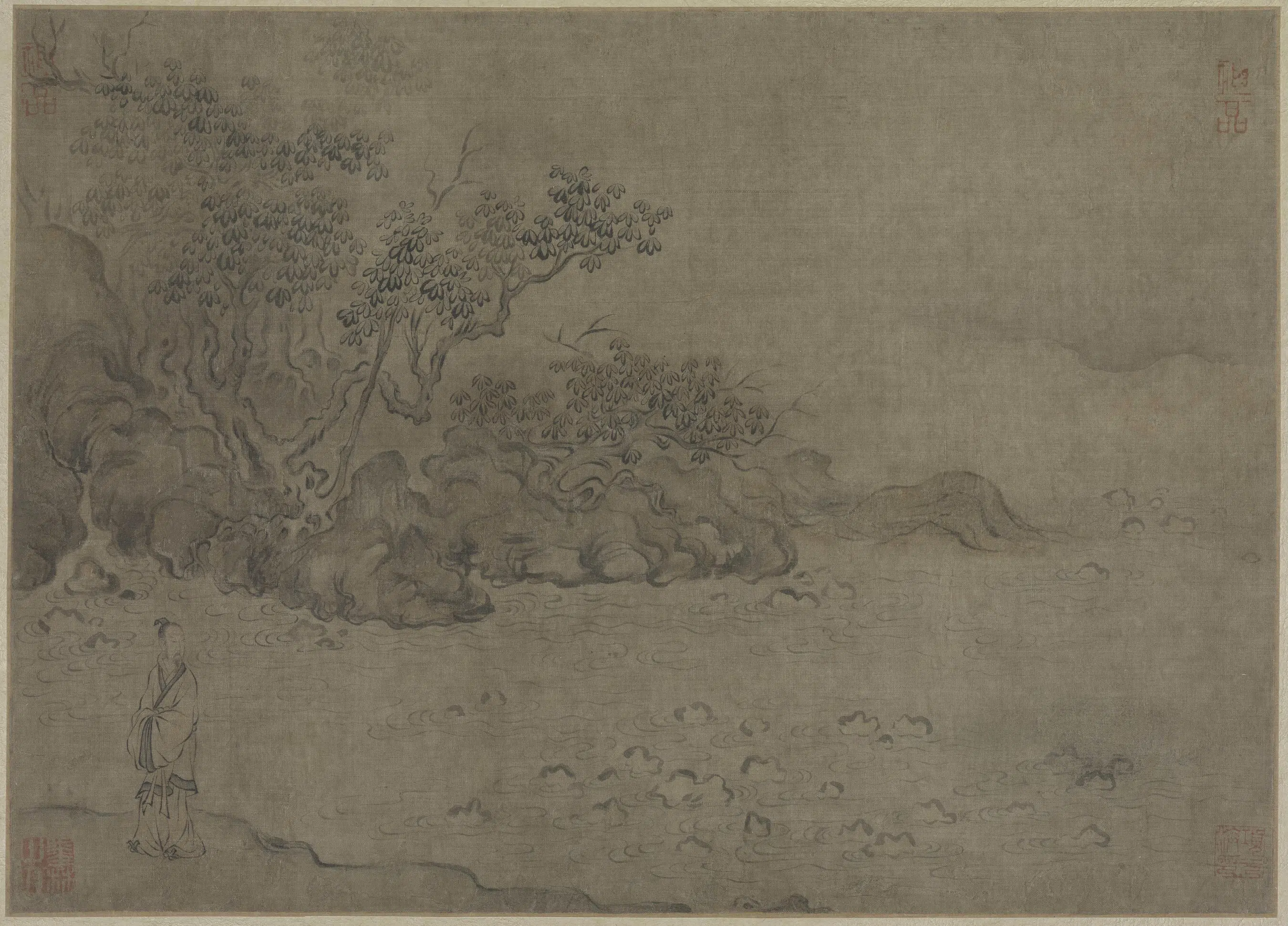 宋代【马和之】《画赵构书唐风册(12开)》 第4张 宋代【马和之】《画赵构书唐风册(12开)》 第4张