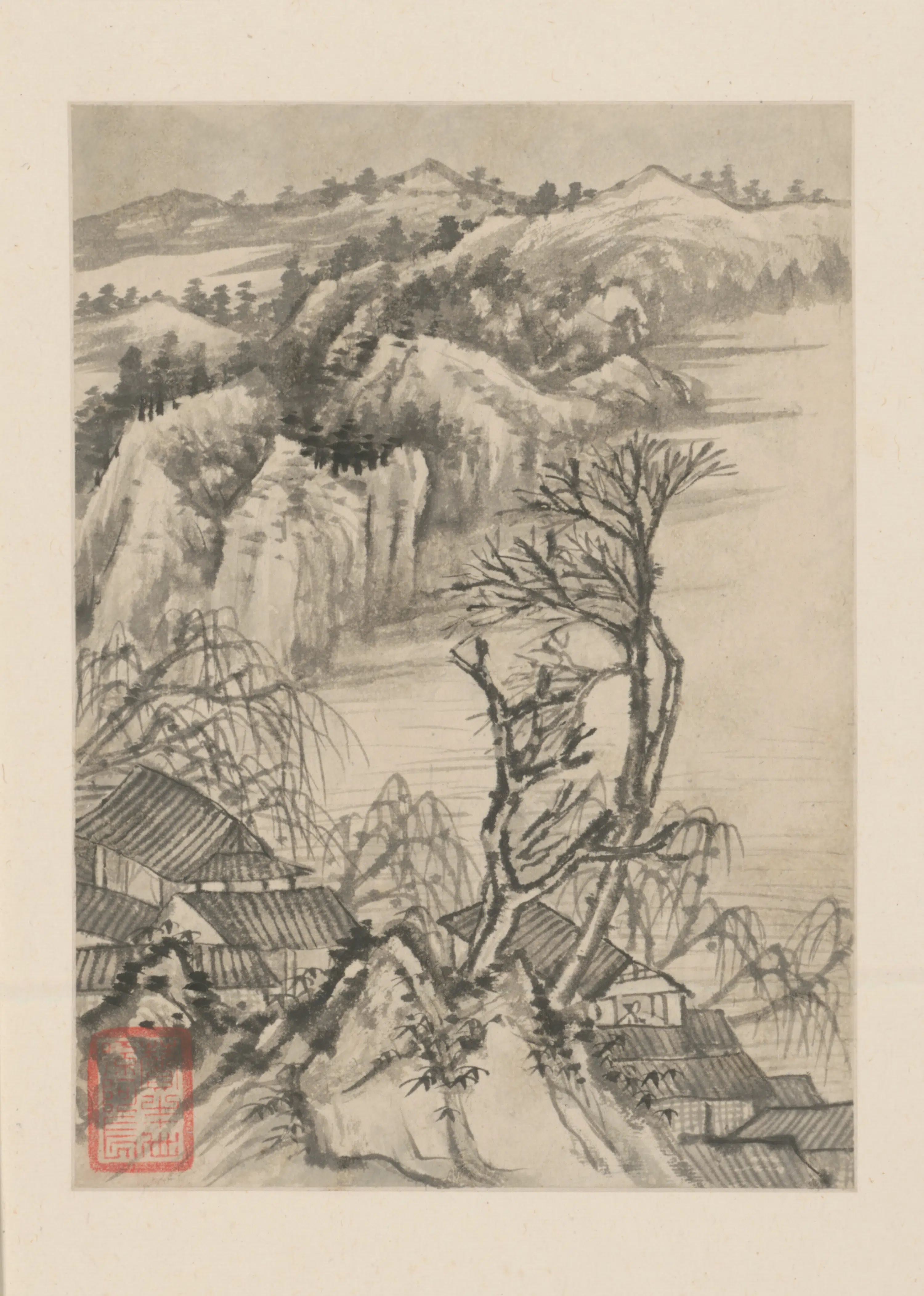清代【石涛】《山水图册-1(8开)》 第7张 清代【石涛】《山水图册-1(8开)》 第7张