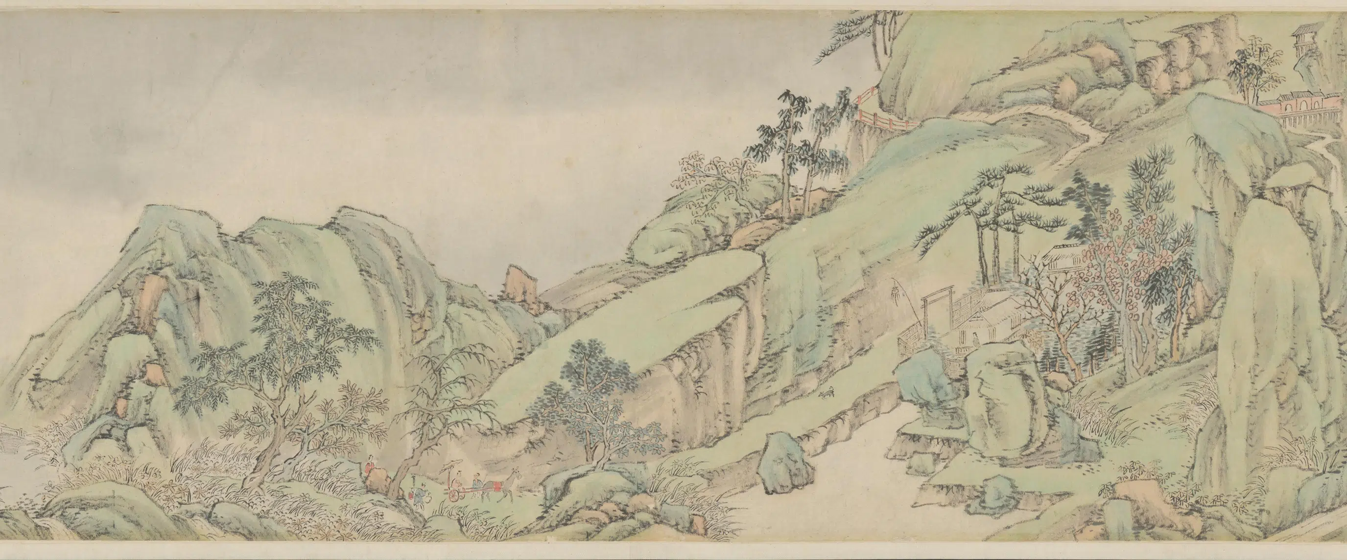 清代【萧云从】《仿古山水图屏》 第2张