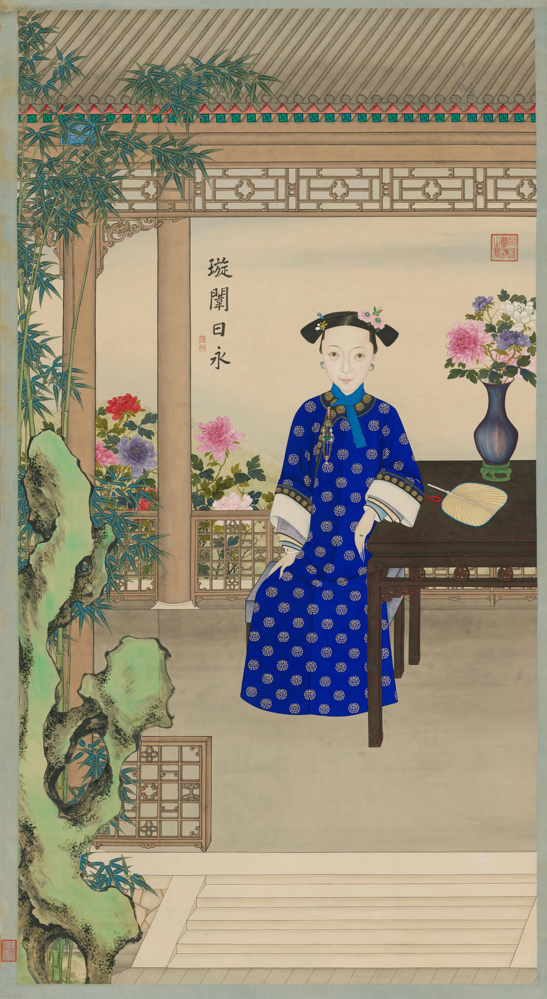 清代【佚名】《孝贞显皇后像轴》