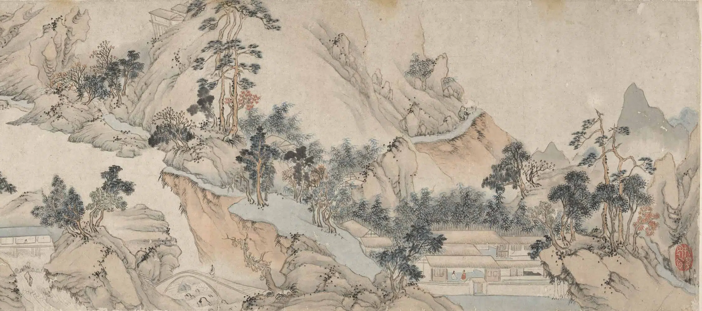 明朝【魏之璜】《千岩竞秀图卷》 第8张 明朝【魏之璜】《千岩竞秀图卷》 第8张