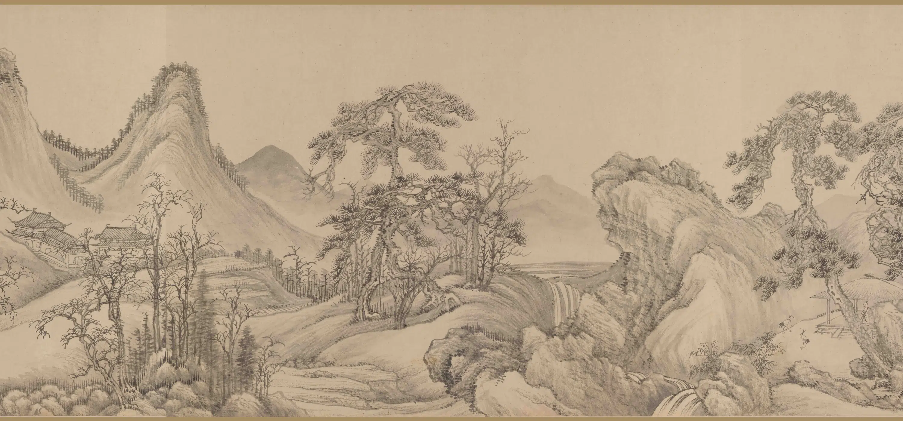 清代【王翚】《寒林雅趣图卷》 第2张 清代【王翚】《寒林雅趣图卷》 第2张