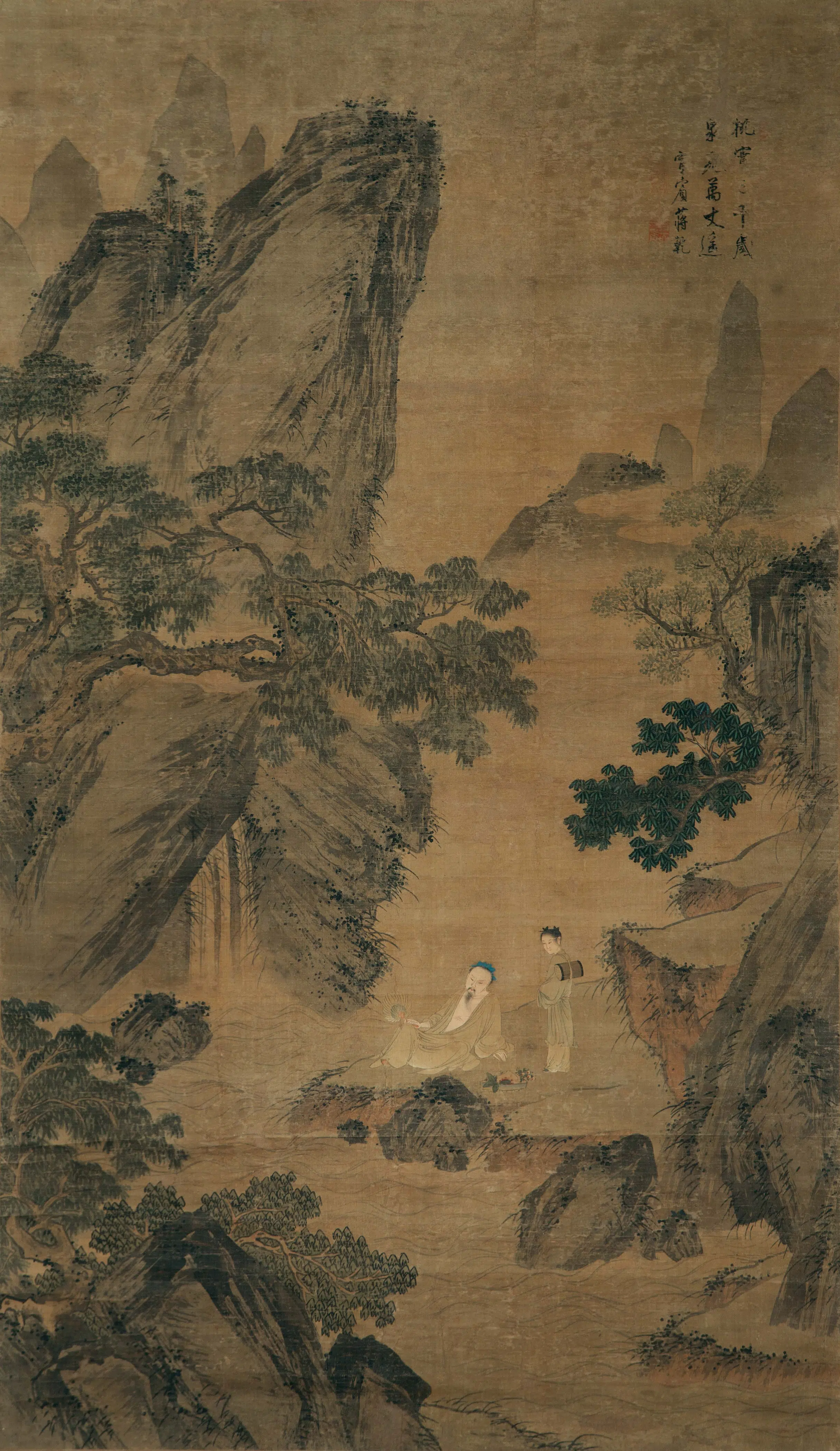 明朝【蒋乾】《高士图轴》