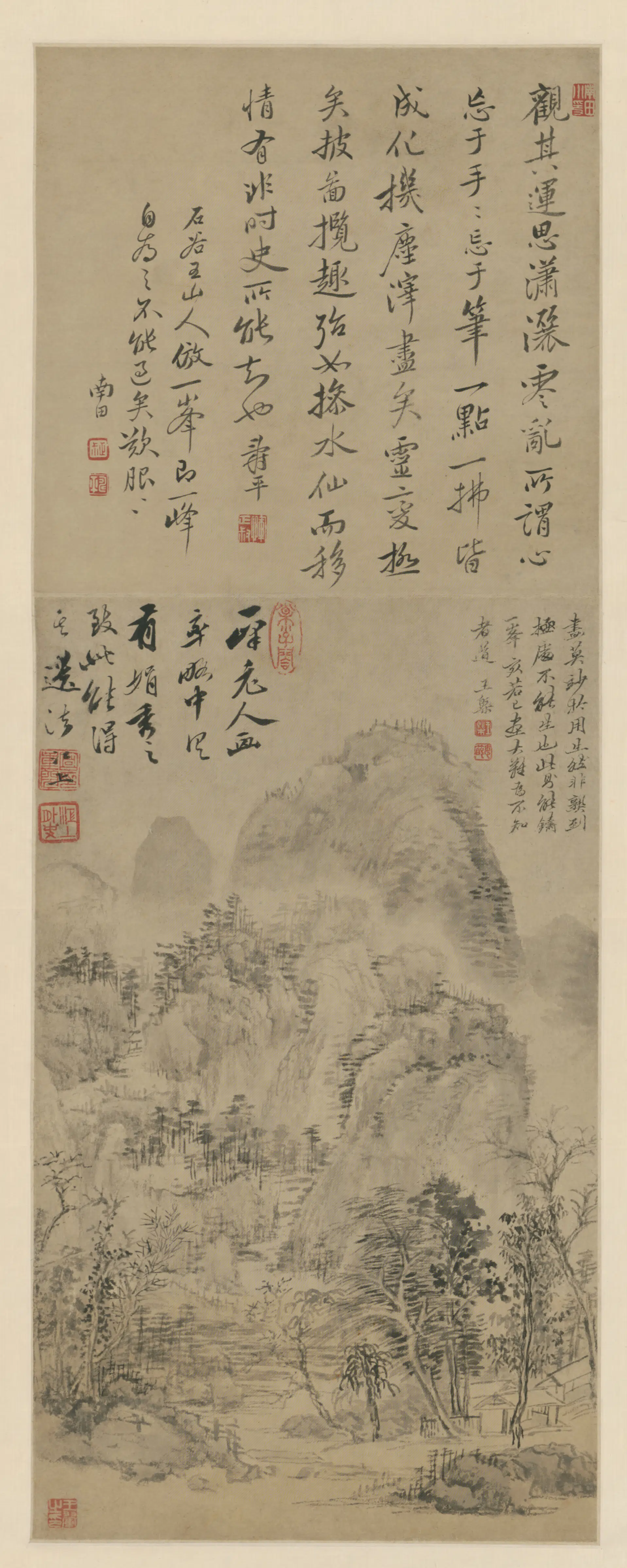 清代【王翚】《山水轴》