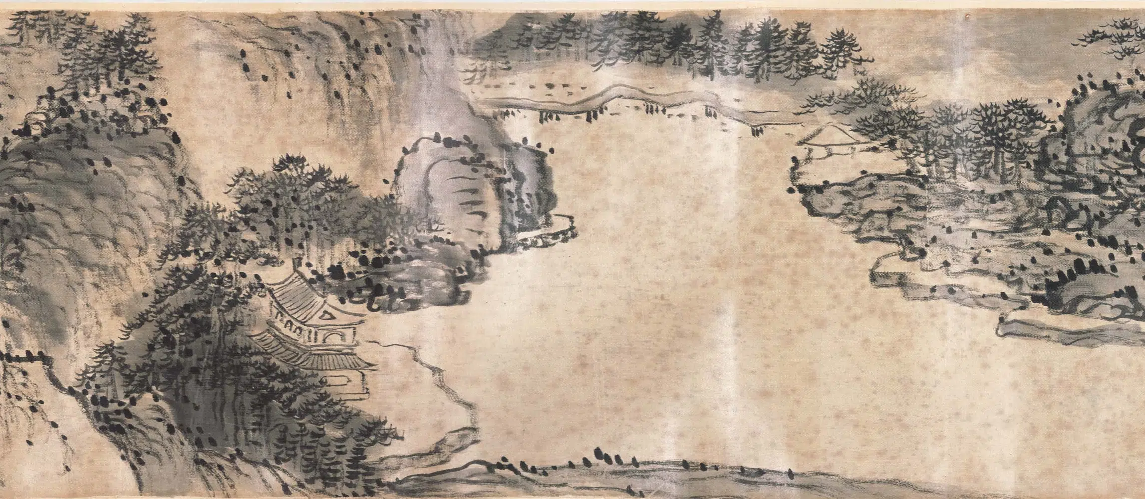 清代【梅清】《岩溪别意图卷》 第2张