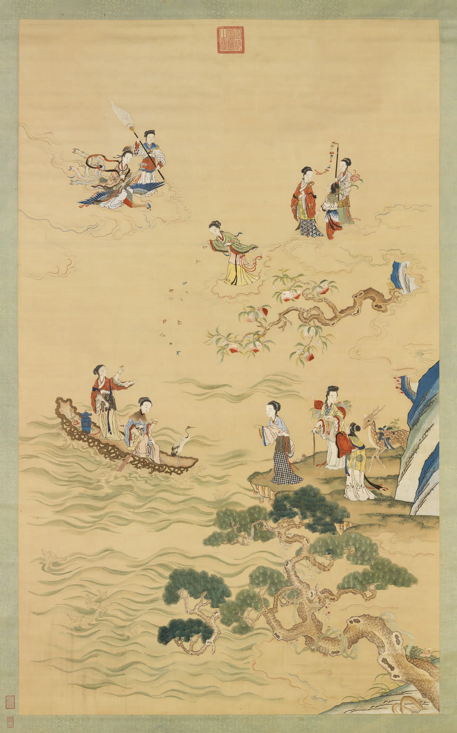 《绣线瑶池上寿图轴》
