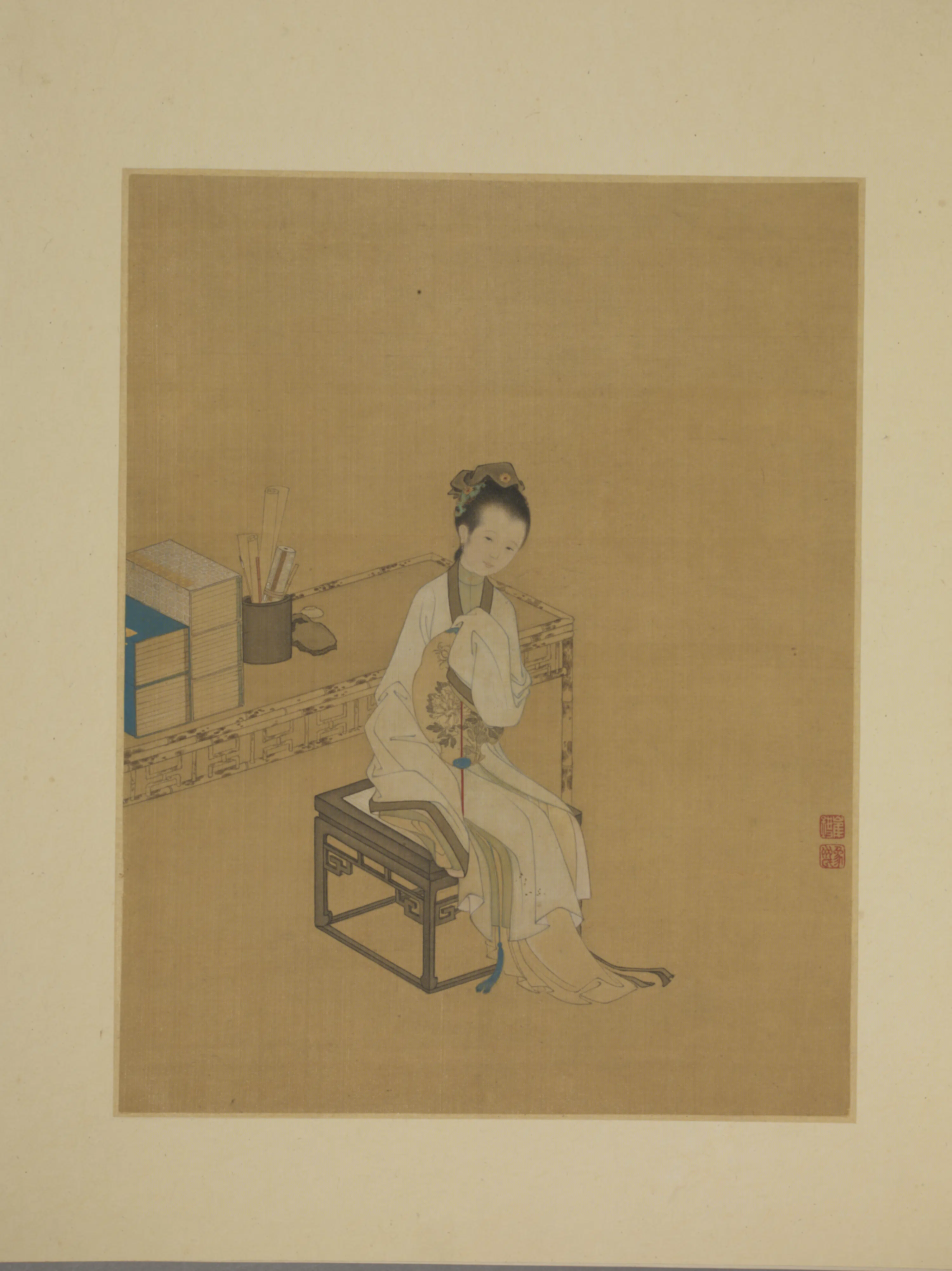 清代【崔鏏】《仕女图册》
