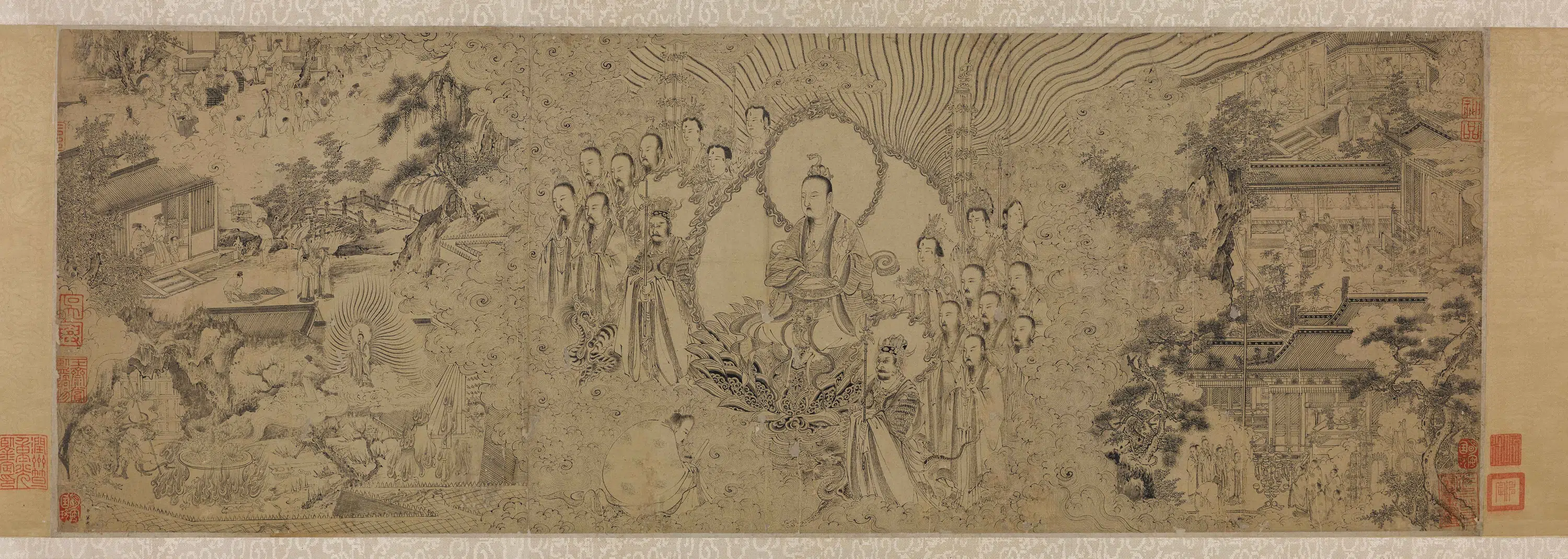 南宋【宋人】《白描道君像图卷》