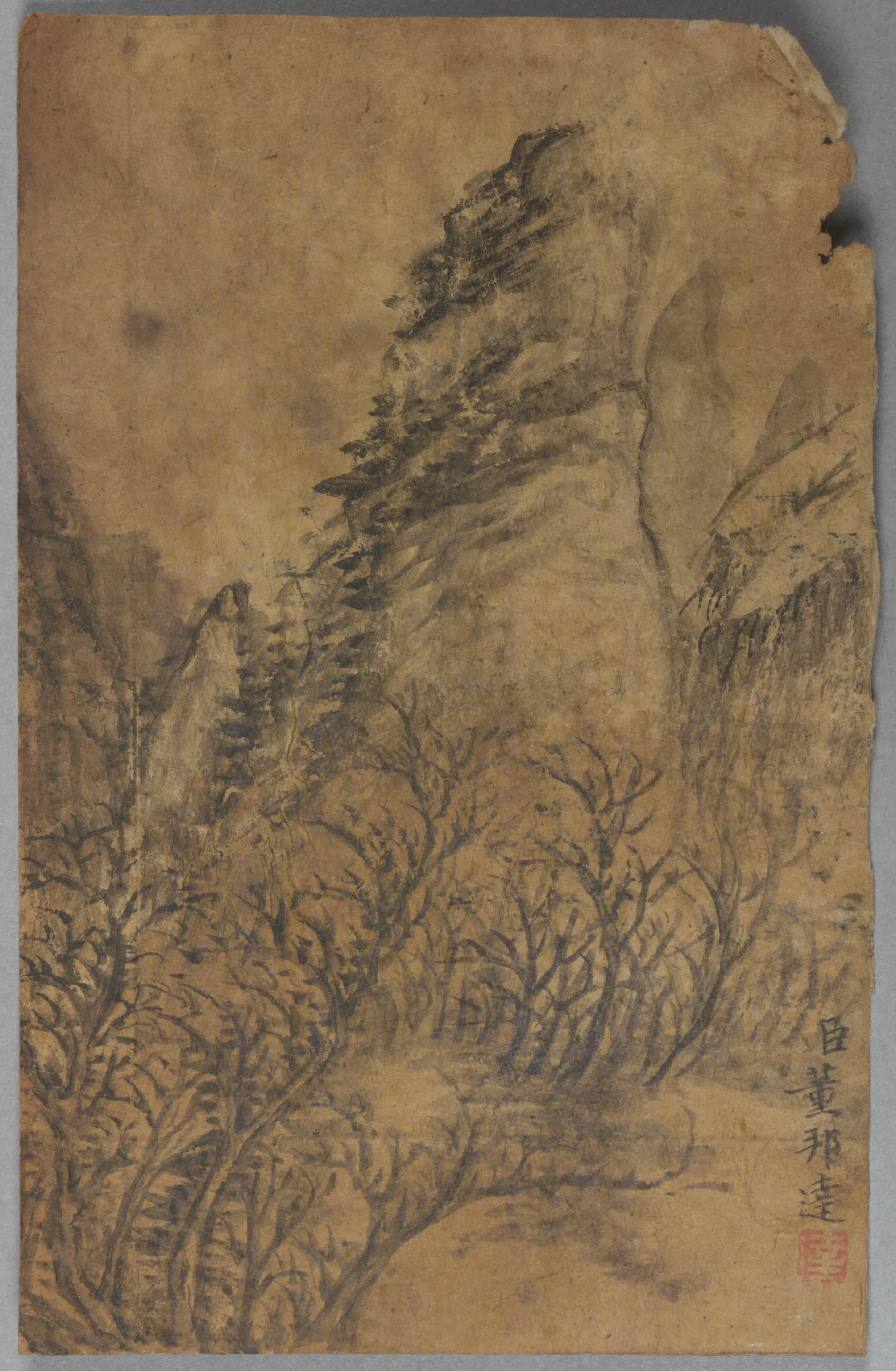 清代【董邦达】《等五家山水册-董邦达山水页（7开）》 第5张