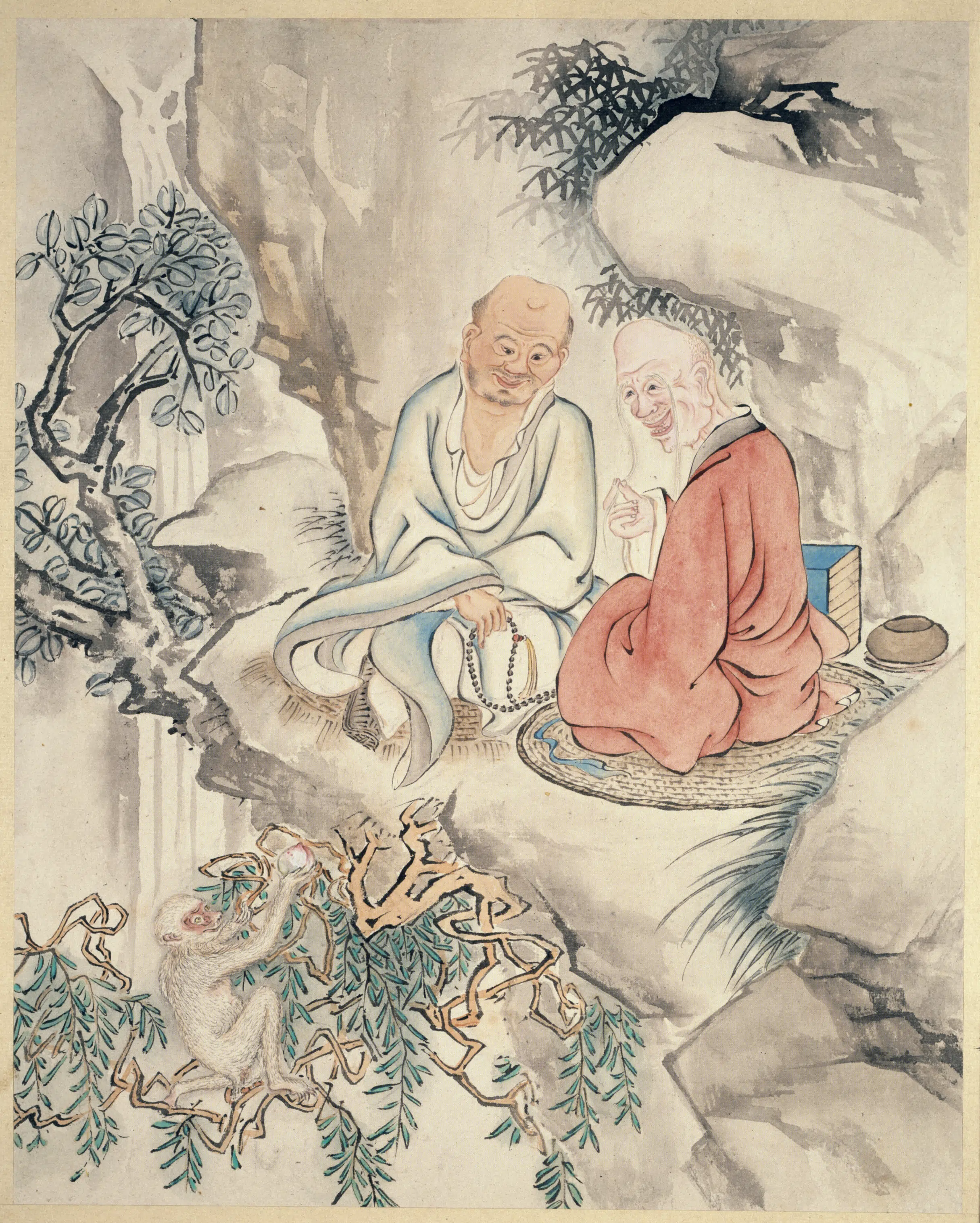 清代【贾全】《十六罗汉册（8开）》