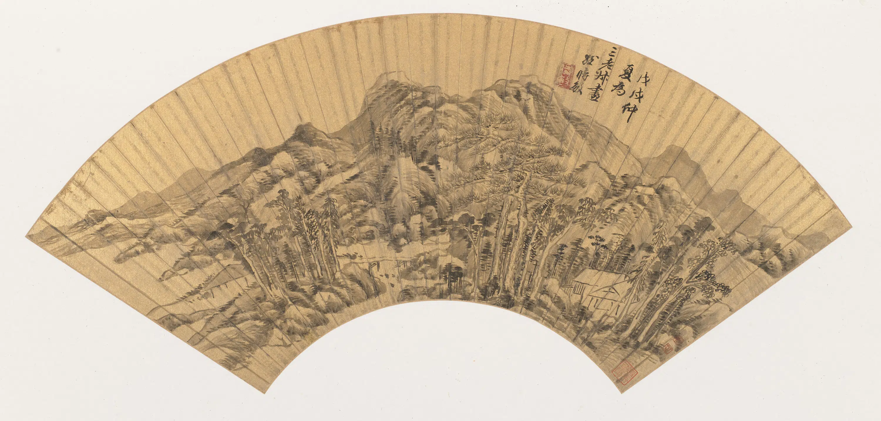清代【王时敏】《山水扇页册》