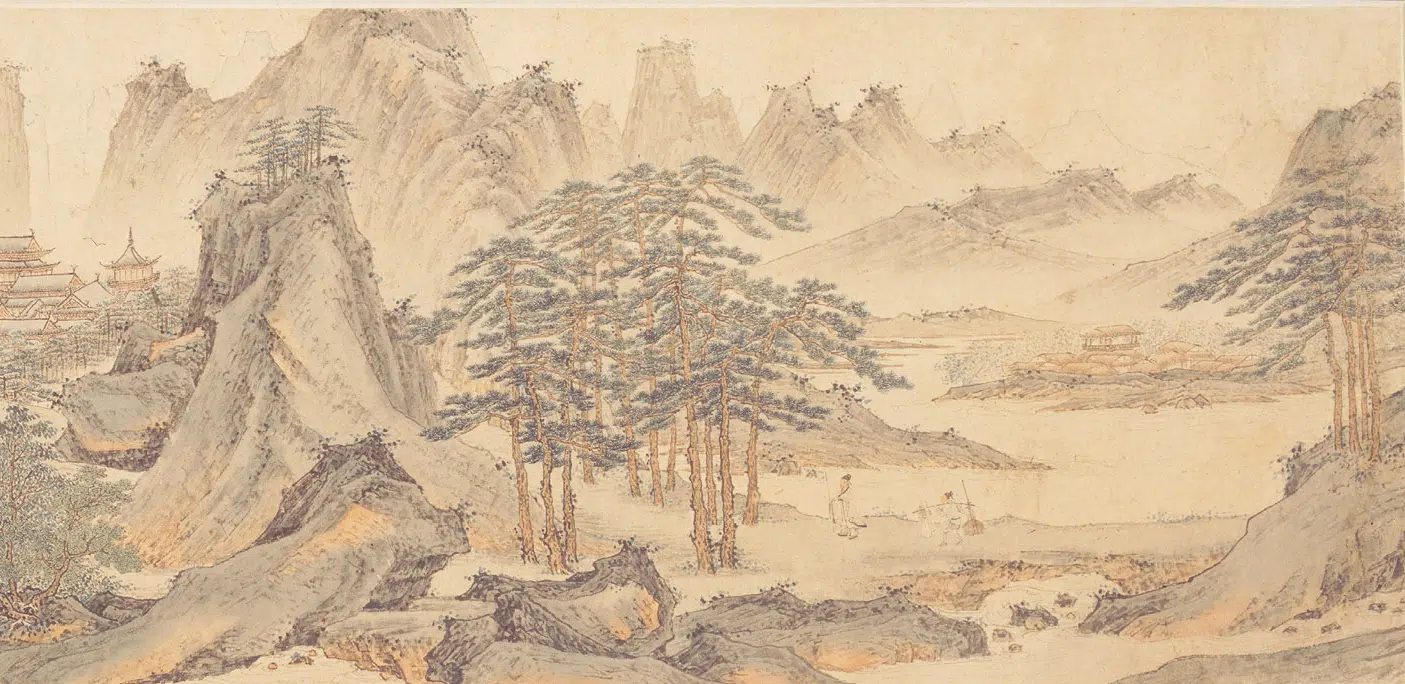 清代【吴宏】《清江行旅图卷》 第5张 清代【吴宏】《清江行旅图卷》 第5张