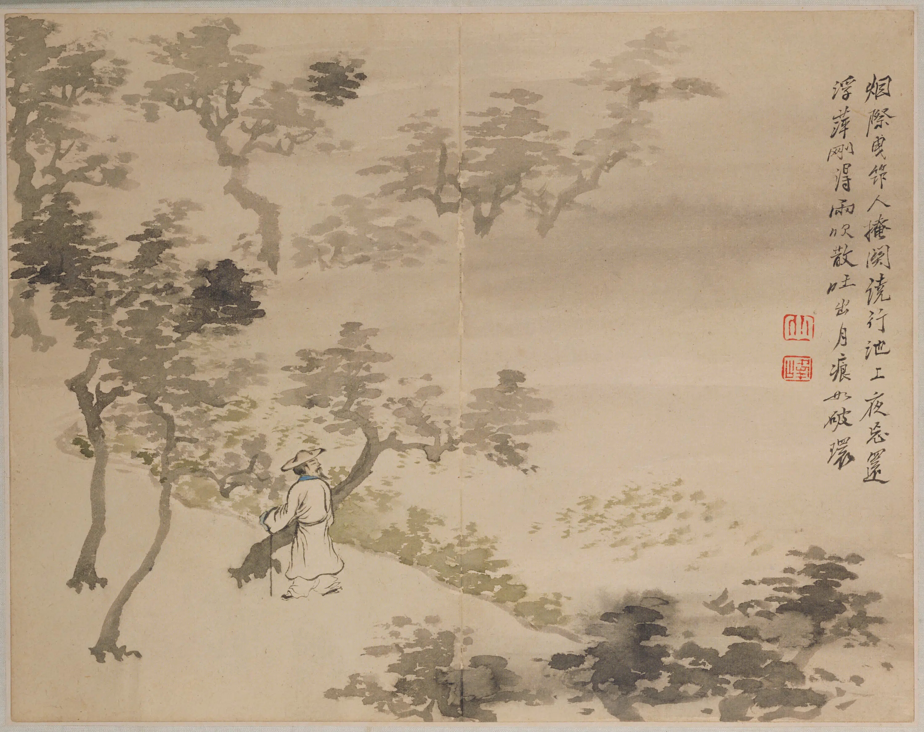清代【罗聘】《人物山水册(12开)》 第6张 清代【罗聘】《人物山水册(12开)》 第6张