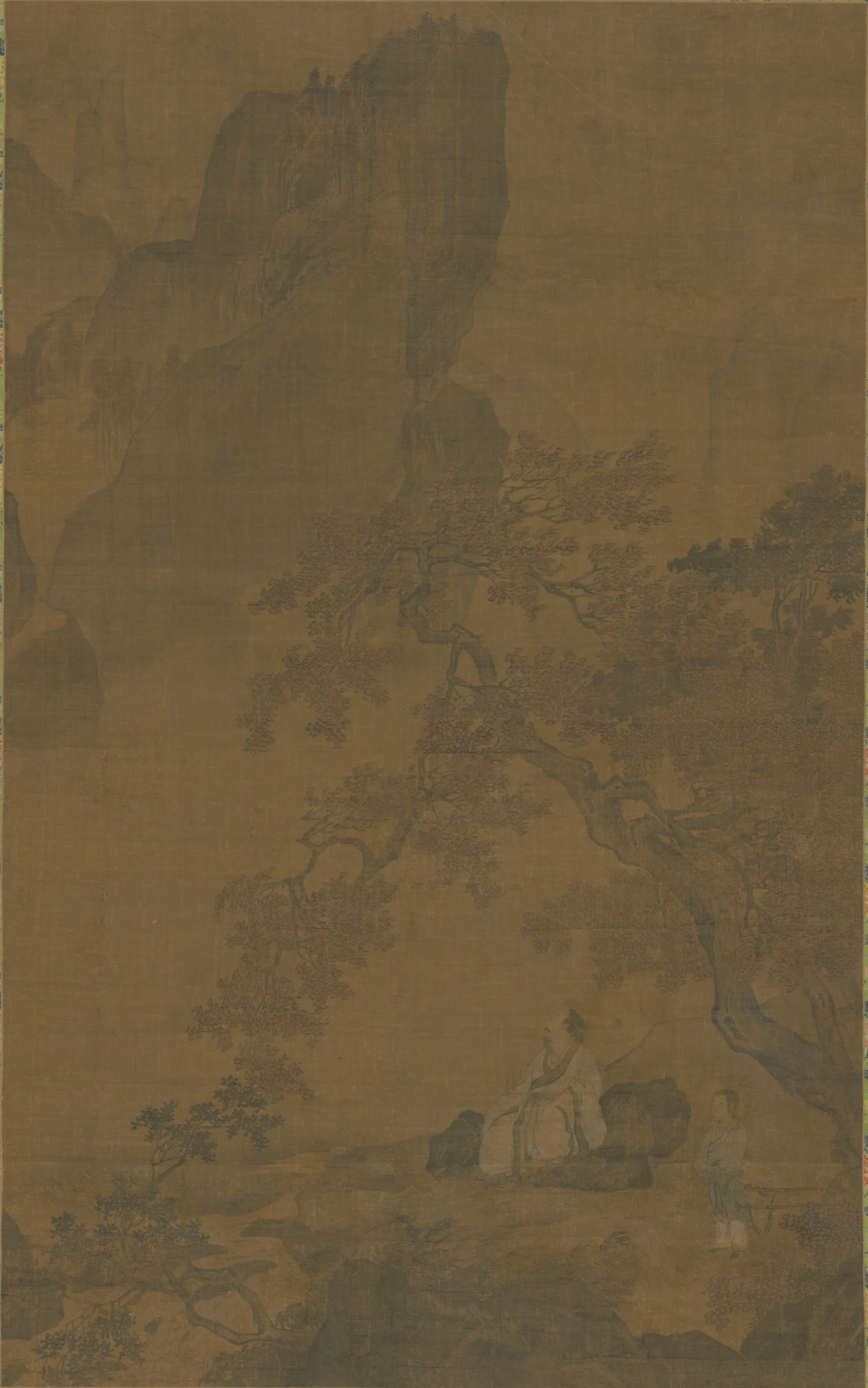 明朝【明人】《枫林停车图轴》 第1张 明朝【明人】《枫林停车图轴》 第1张