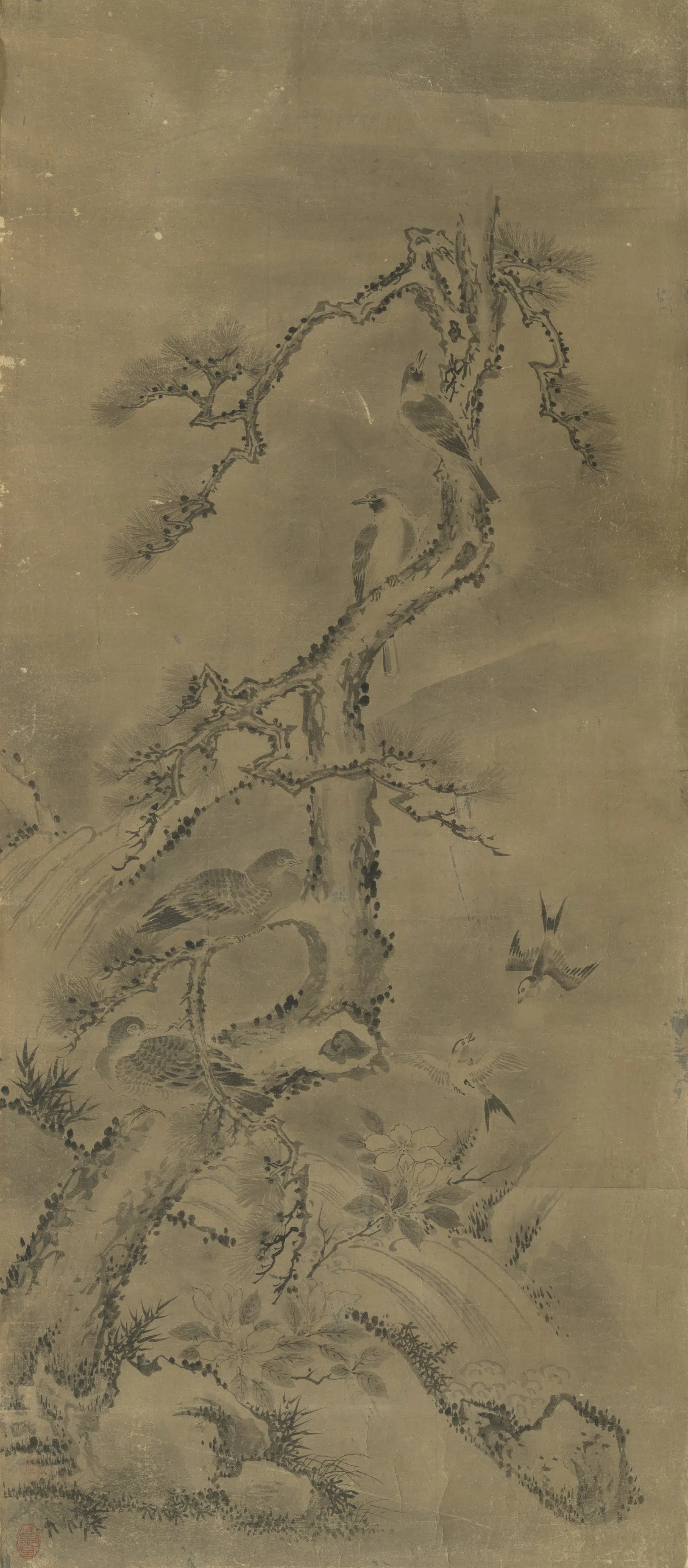 《无款花鸟屏风六幅单片》 第3张 《无款花鸟屏风六幅单片》 第3张