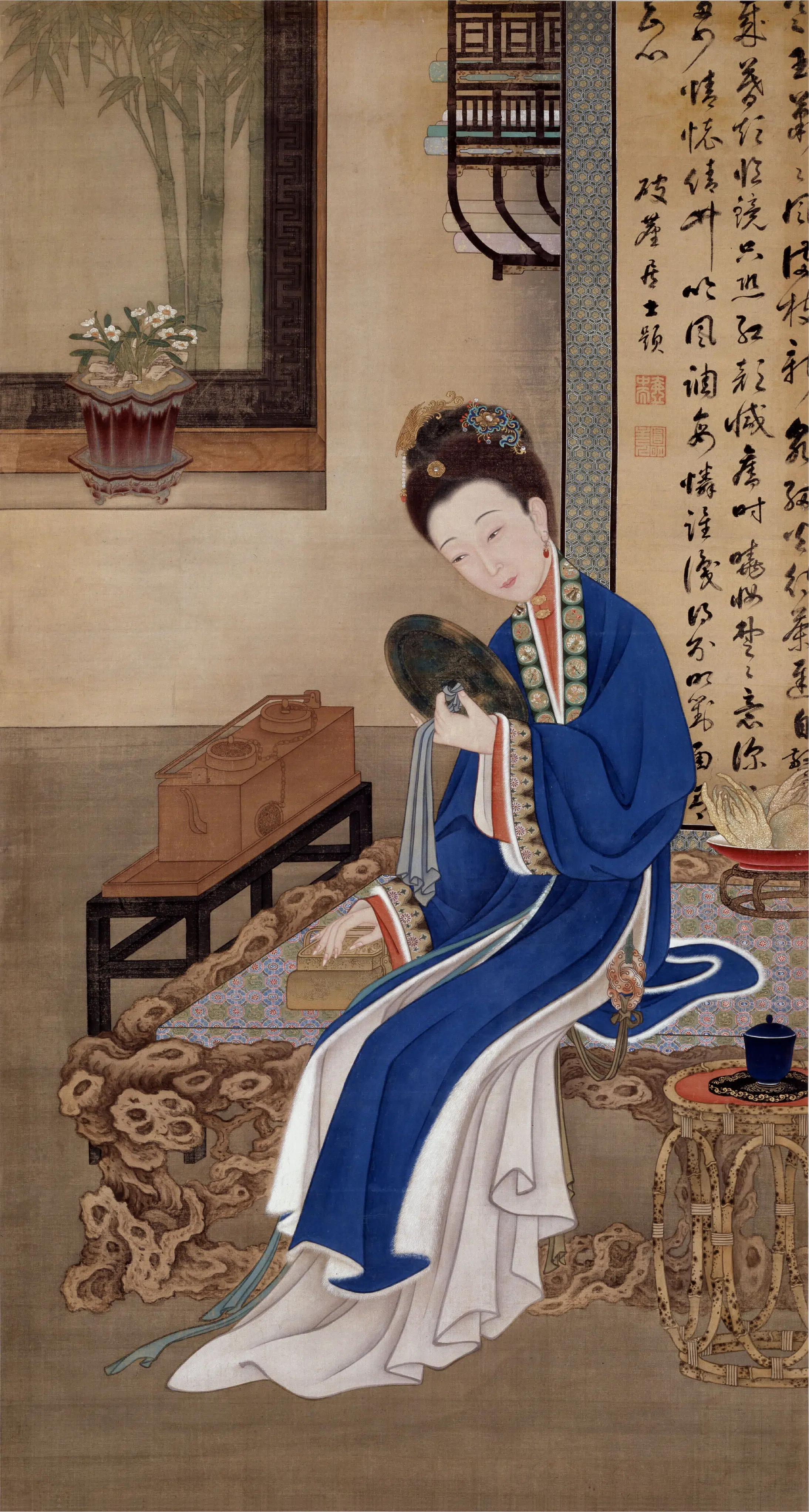 清代【清人】《画奕詝便装行乐图轴》 第1张