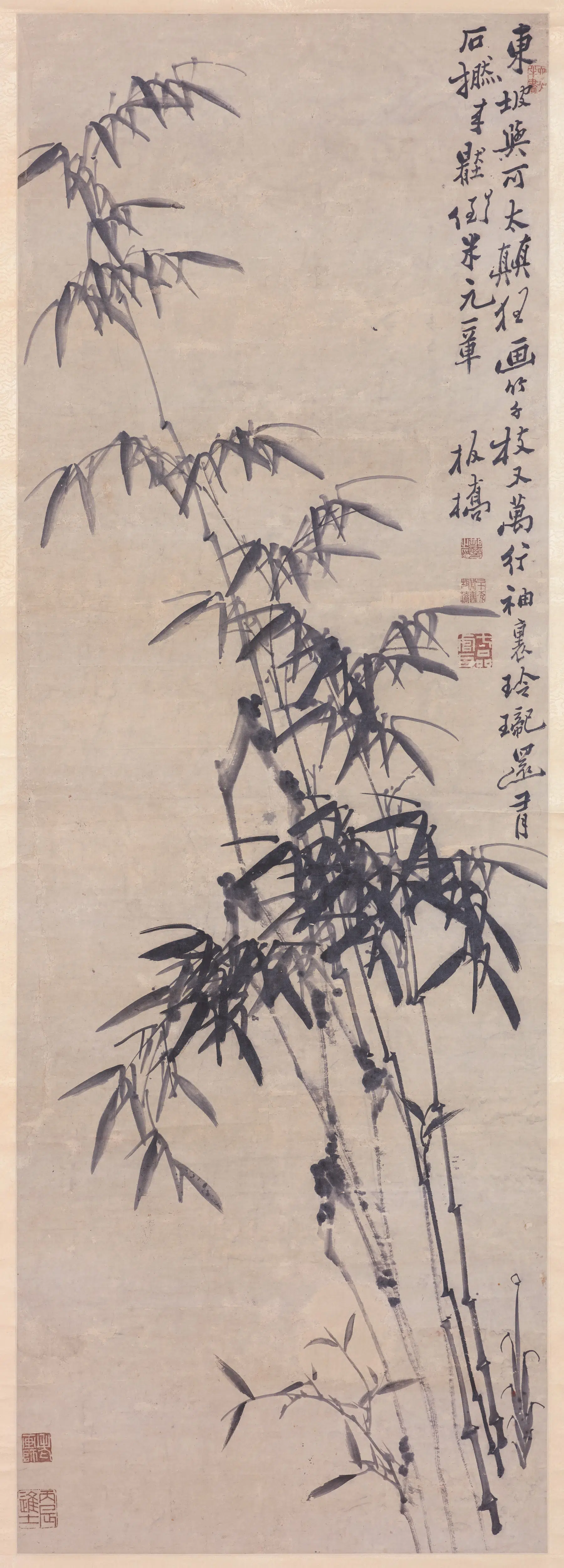 清代【郑板桥（郑燮）】《墨竹图轴-1》